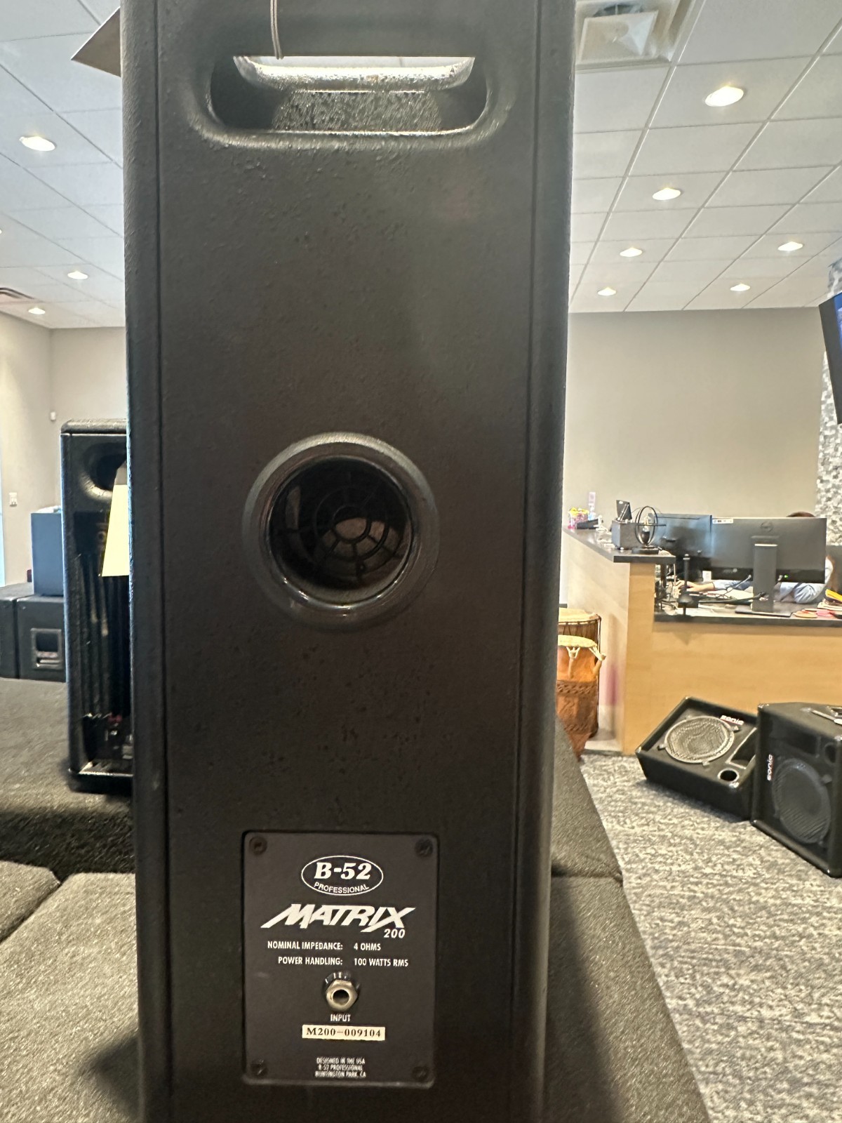 Matrix 200 B-52 3-piece active PA system, amp and 2 speakers, PICKUP ONLY, GA - Image 7