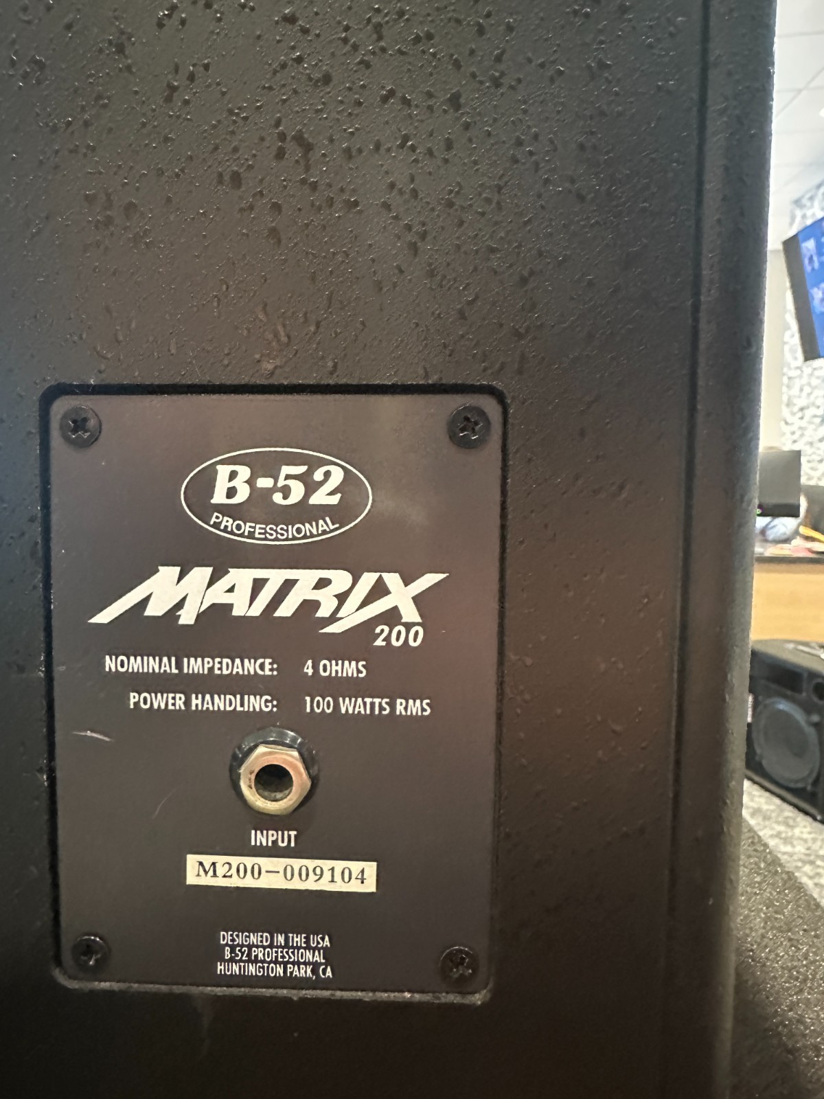 Matrix 200 B-52 3-piece active PA system, amp and 2 speakers, PICKUP ONLY, GA - Image 8