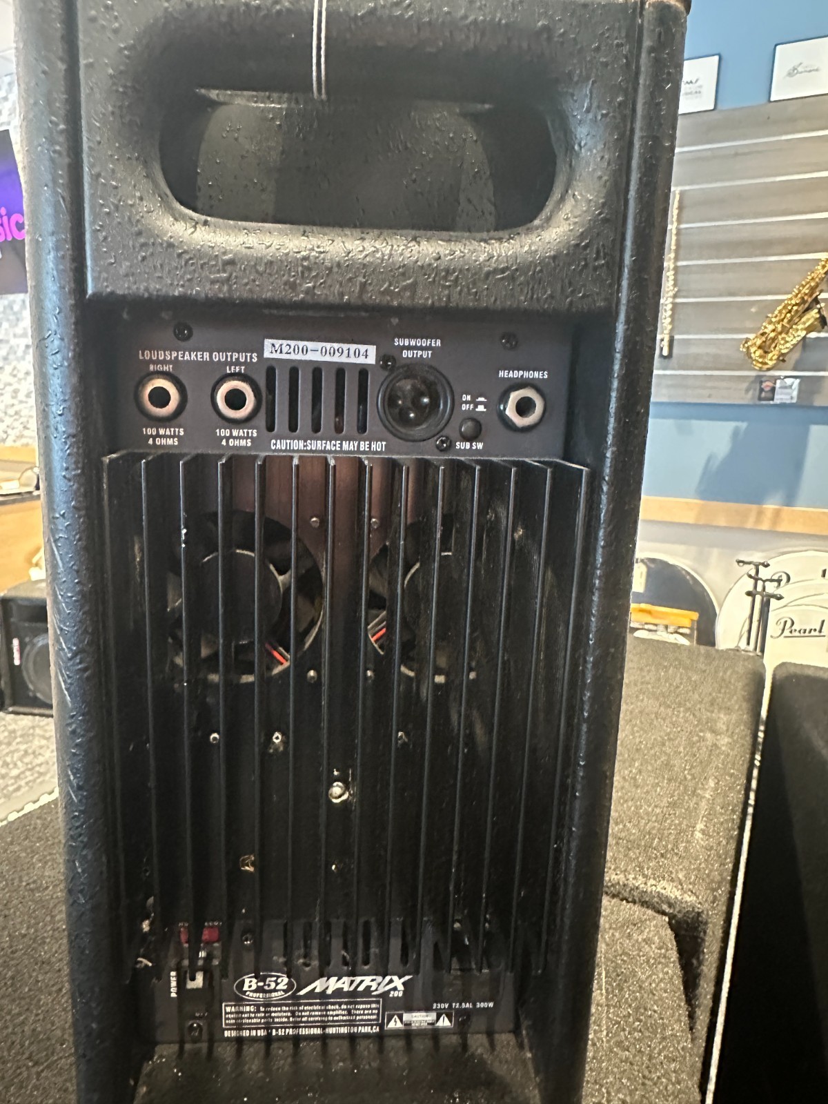 Matrix 200 B-52 3-piece active PA system, amp and 2 speakers, PICKUP ONLY, GA - Image 9
