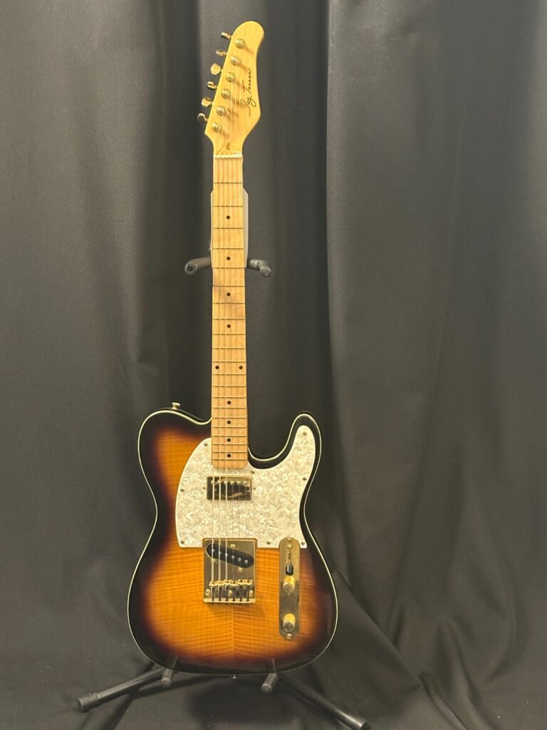 Jay Turser JT-LT Custom Deluxe Electric Guitar, Sunburst tele-style, w/hard case