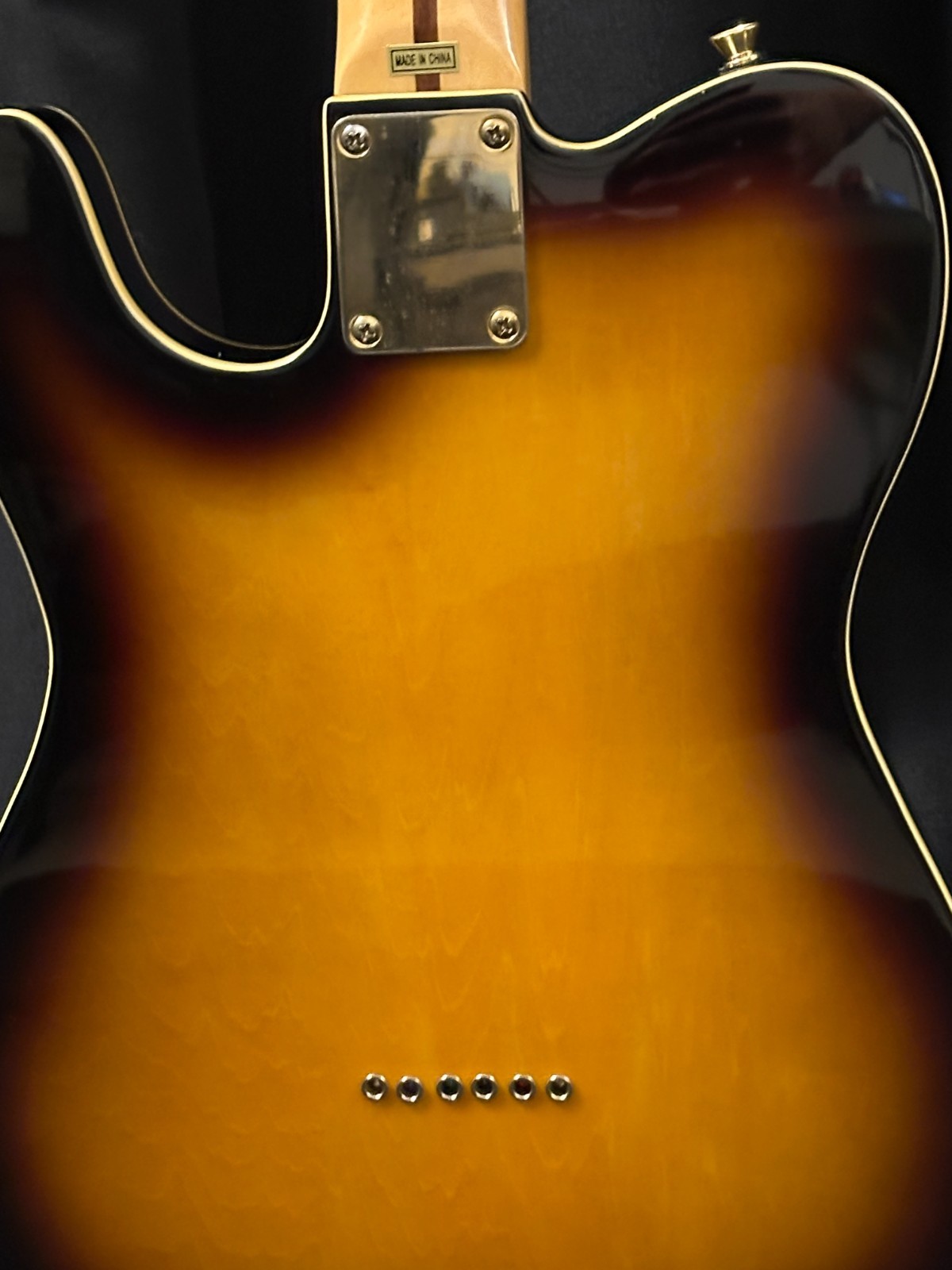 Jay Turser JT-LT Custom Deluxe Electric Guitar, Sunburst tele-style, w/hard case - Image 13