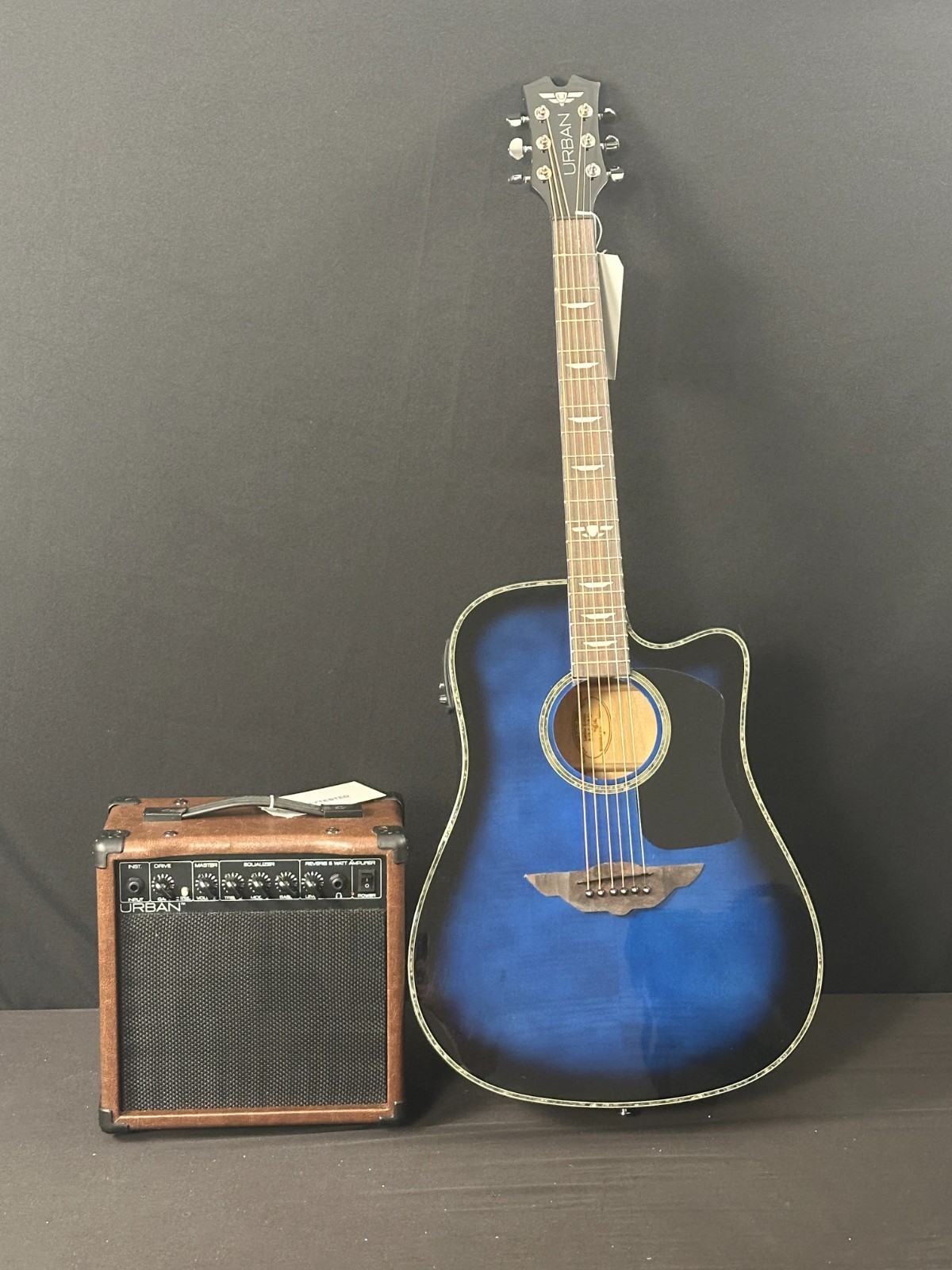 Limited Edition Keith Urban Ripcord Acoustic-Electric Guitar, blue, with KU amp