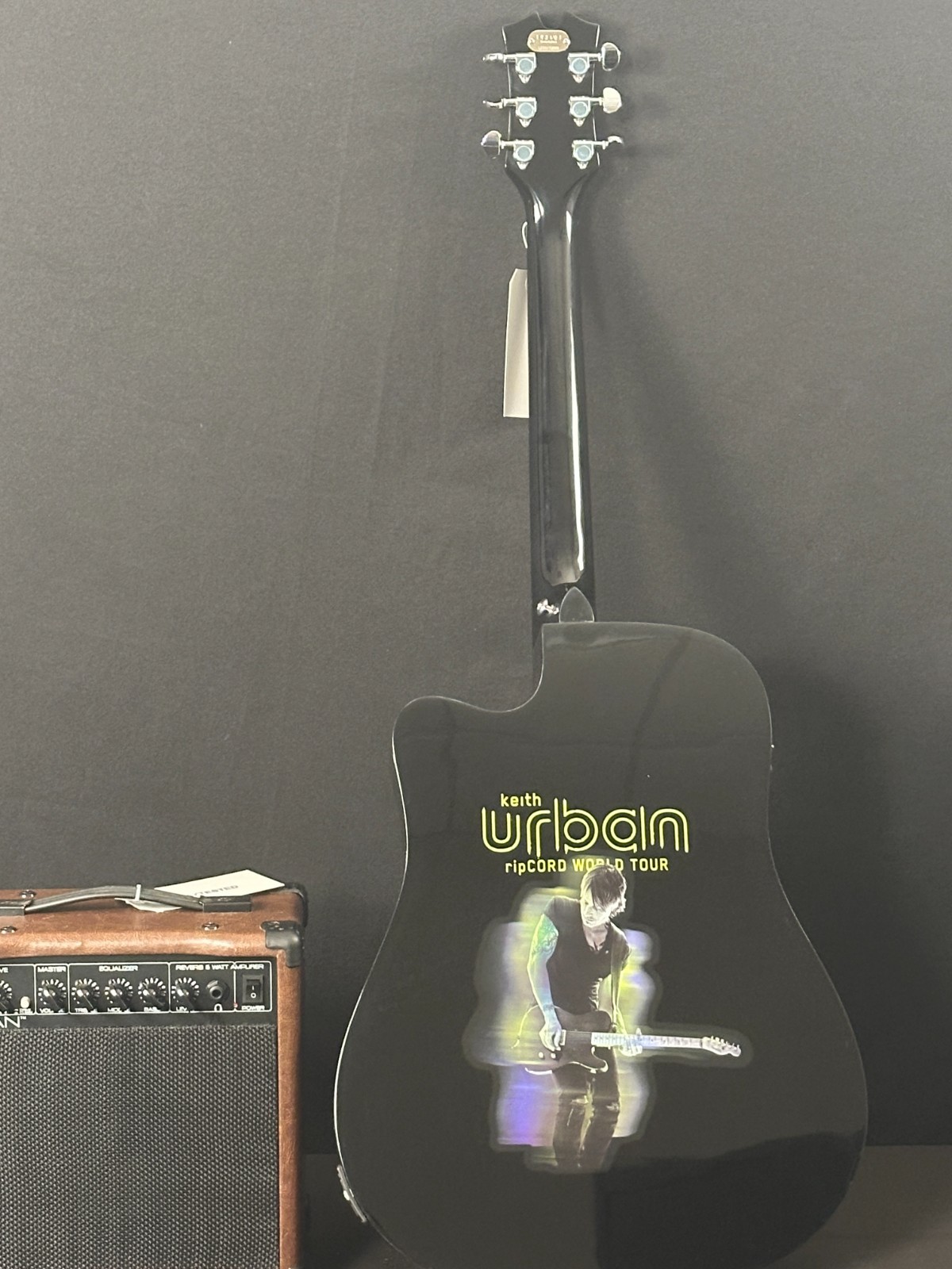 Limited Edition Keith Urban Ripcord Acoustic-Electric Guitar, blue, with KU amp - Image 7