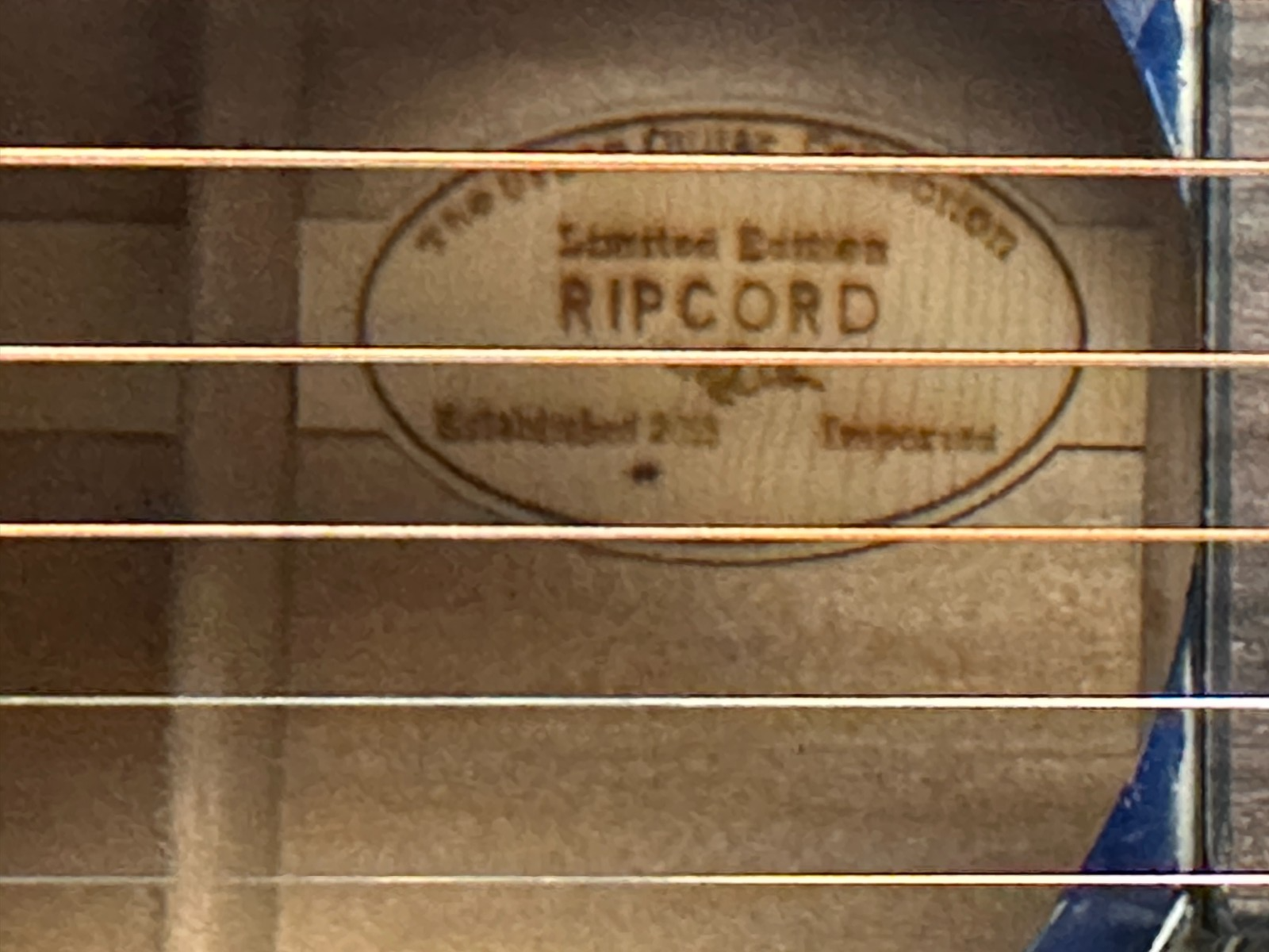 Limited Edition Keith Urban Ripcord Acoustic-Electric Guitar, blue, with KU amp - Image 5