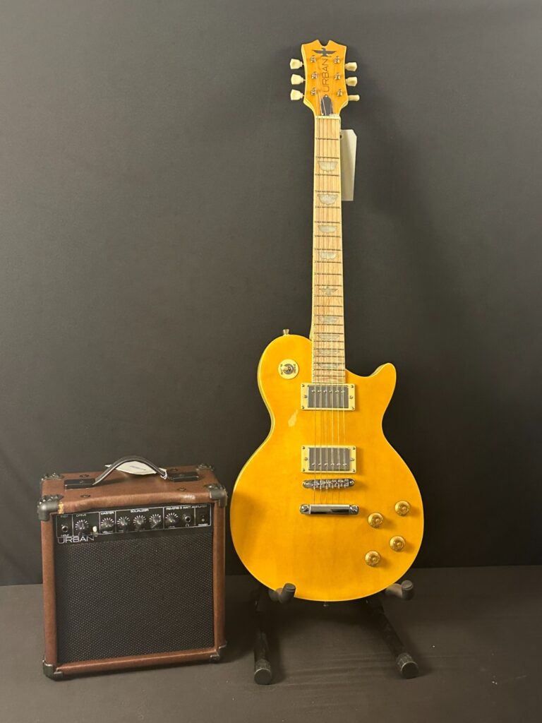 Limited Edition Keith Urban Phoenix Electric Guitar, Yellow, w/15KU 15 W Amp