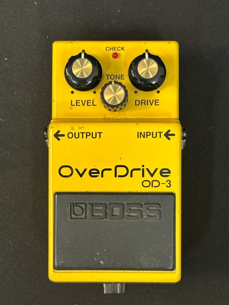 Boss OD-3 Overdrive Pedal, versatile, warm overdrive, Yellow, 9V or DC adapter