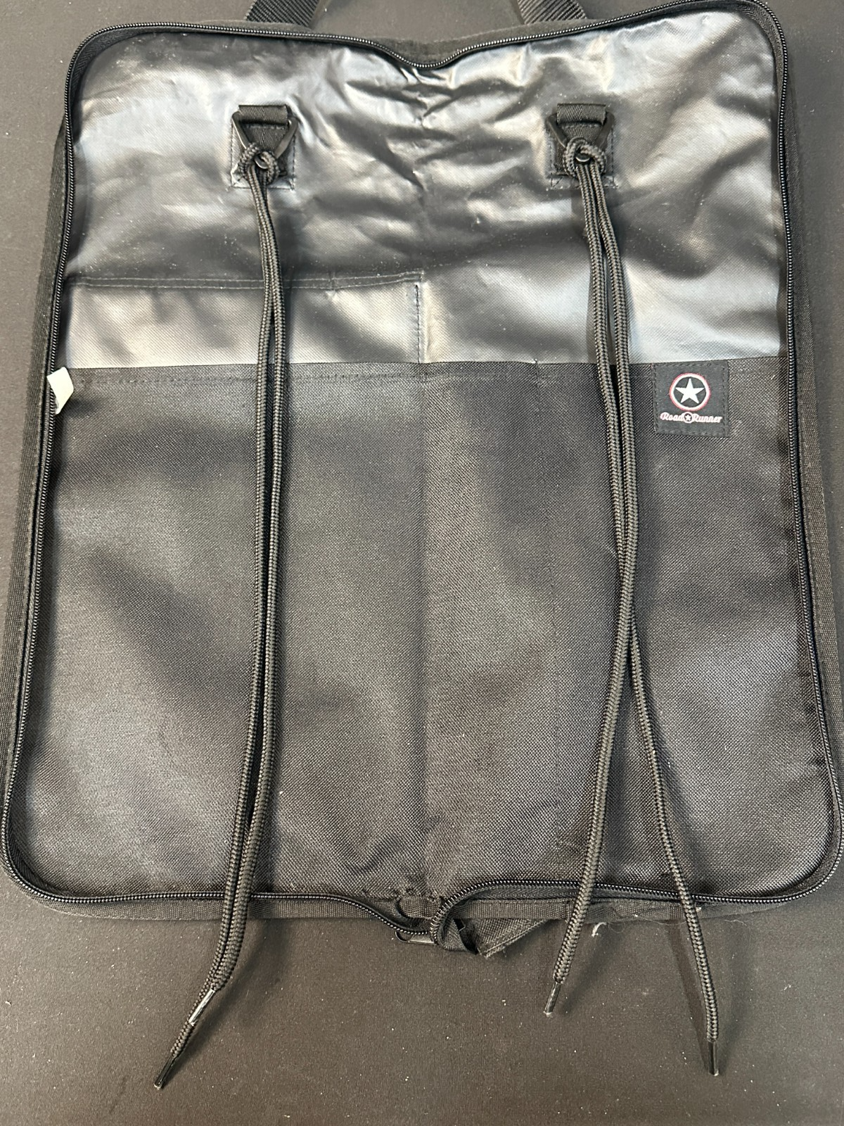 Road Runner Basic Black Drumstick Bag, 3 inner pockets, hang straps, carry strap - Image 6