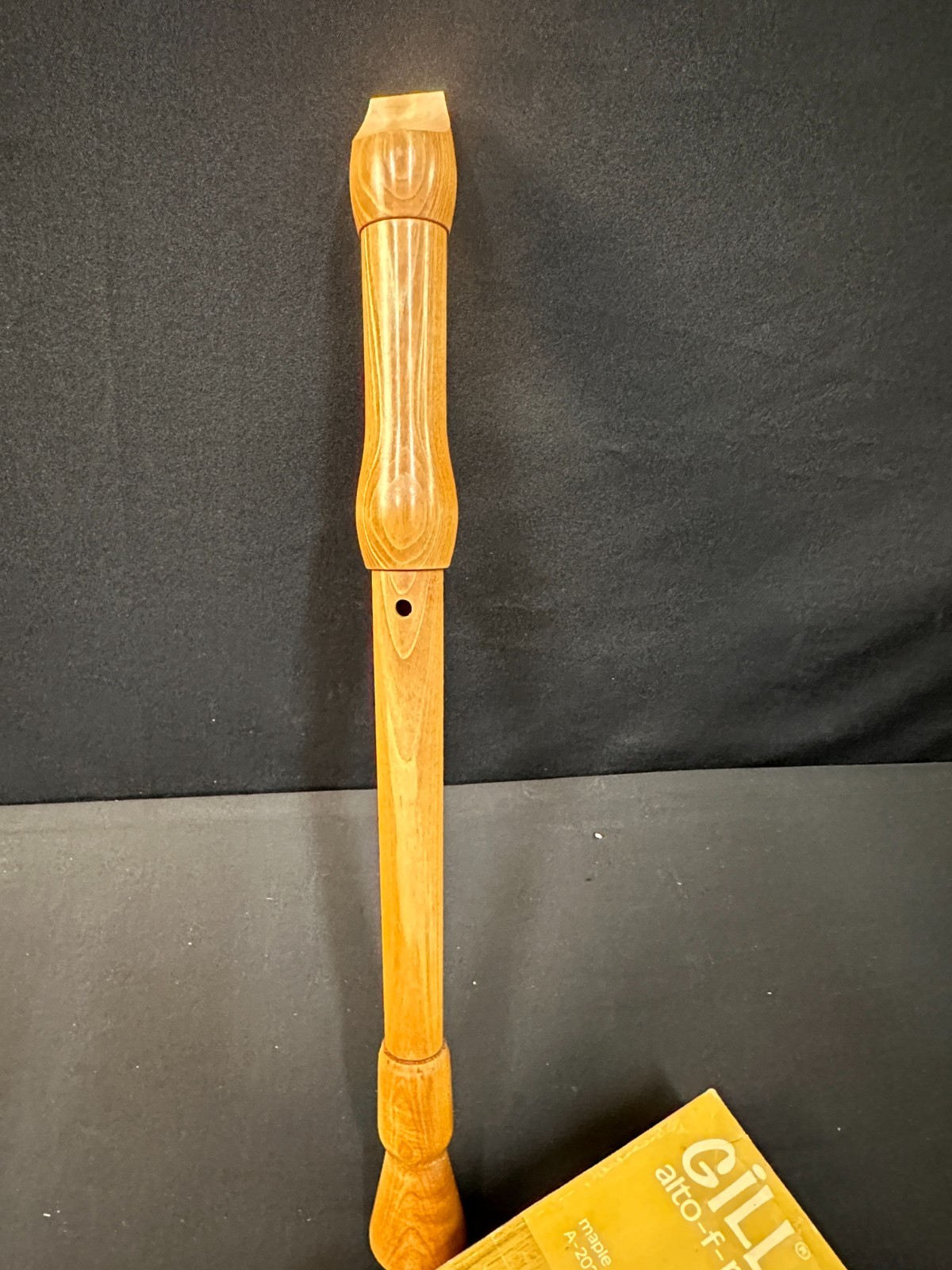 Vintage Gill A-202 Alto F Recorder, natural, 3-piece maple body, made in Israel - Image 6