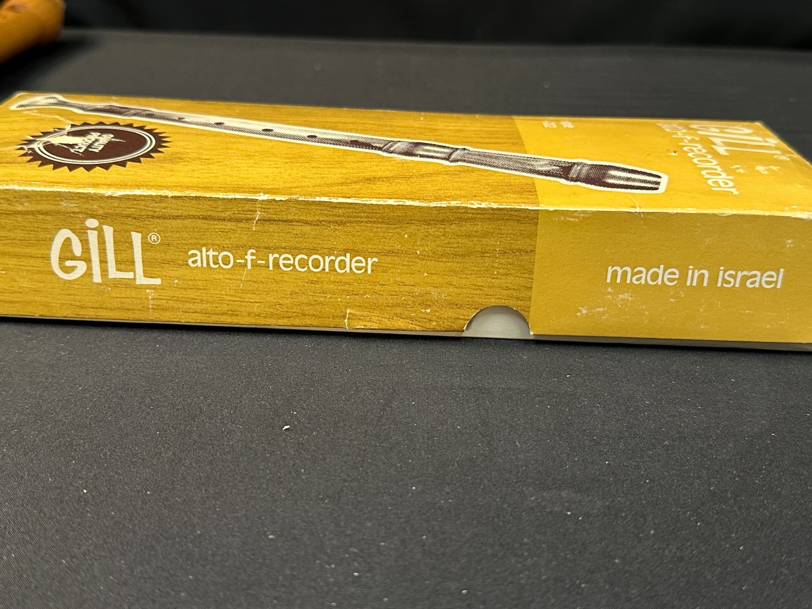Vintage Gill A-202 Alto F Recorder, natural, 3-piece maple body, made in Israel - Image 11