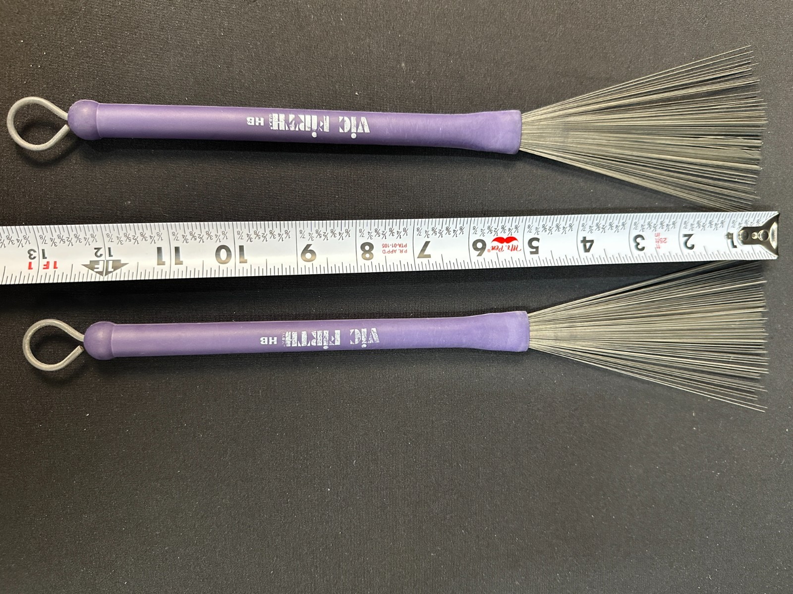 Vic Firth HB Heritage Retractable Loop End Wire Drum Brushes with Rubber Handles - Image 11