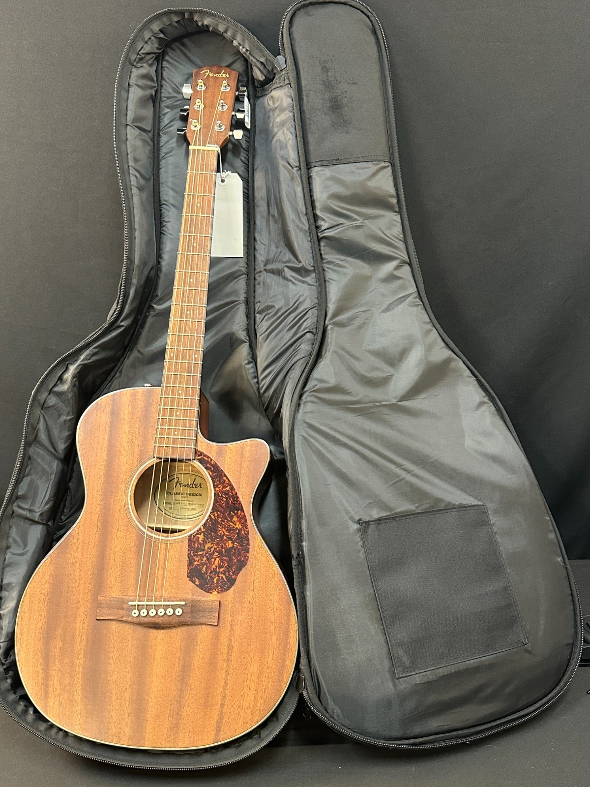 Fender CC-60SCE ALL-MAH SATIN FSR Acoustic-Electric Guitar with strap, capo, bag - Image 23