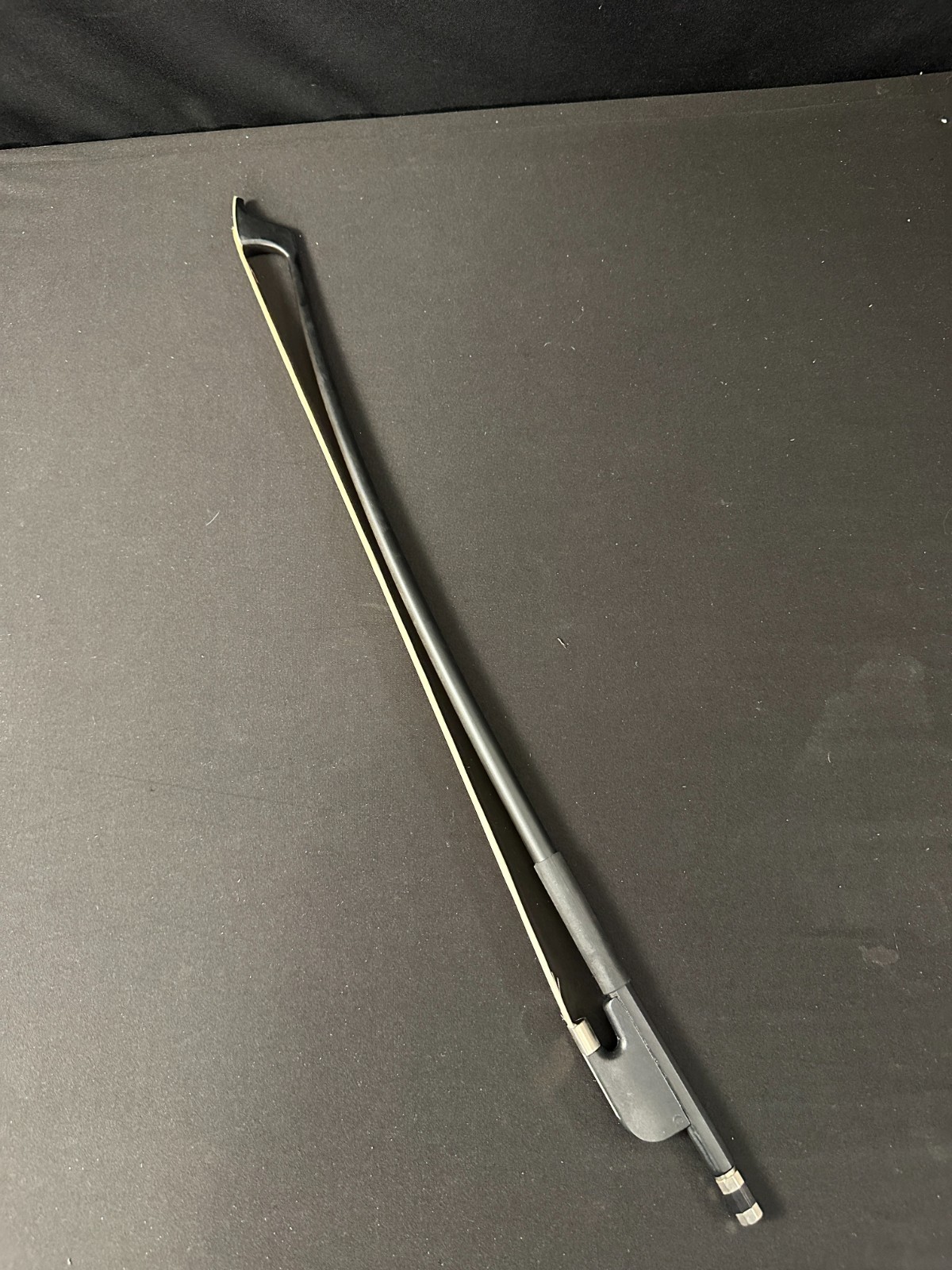Glasser New York Fiberglass French 1/2 Double Bass Bow, Black, 26.5" long