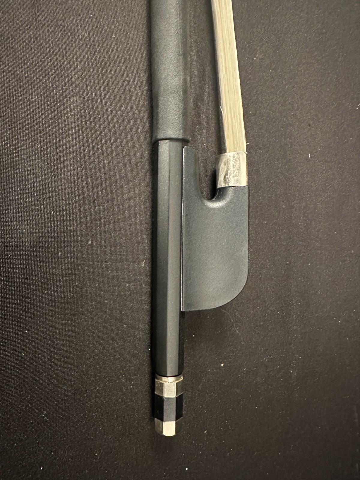 Glasser New York Fiberglass French 1/2 Double Bass Bow, Black, 26.5" long - Image 5