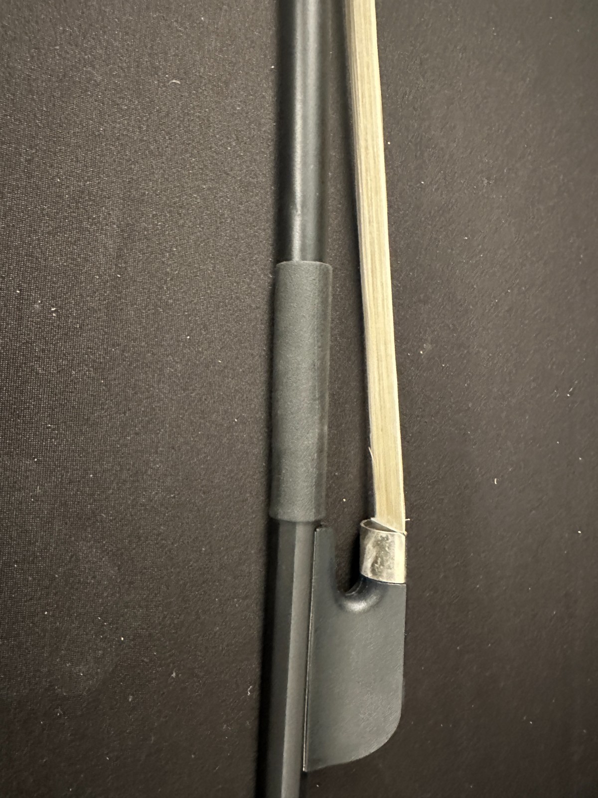 Glasser New York Fiberglass French 1/2 Double Bass Bow, Black, 26.5" long - Image 6