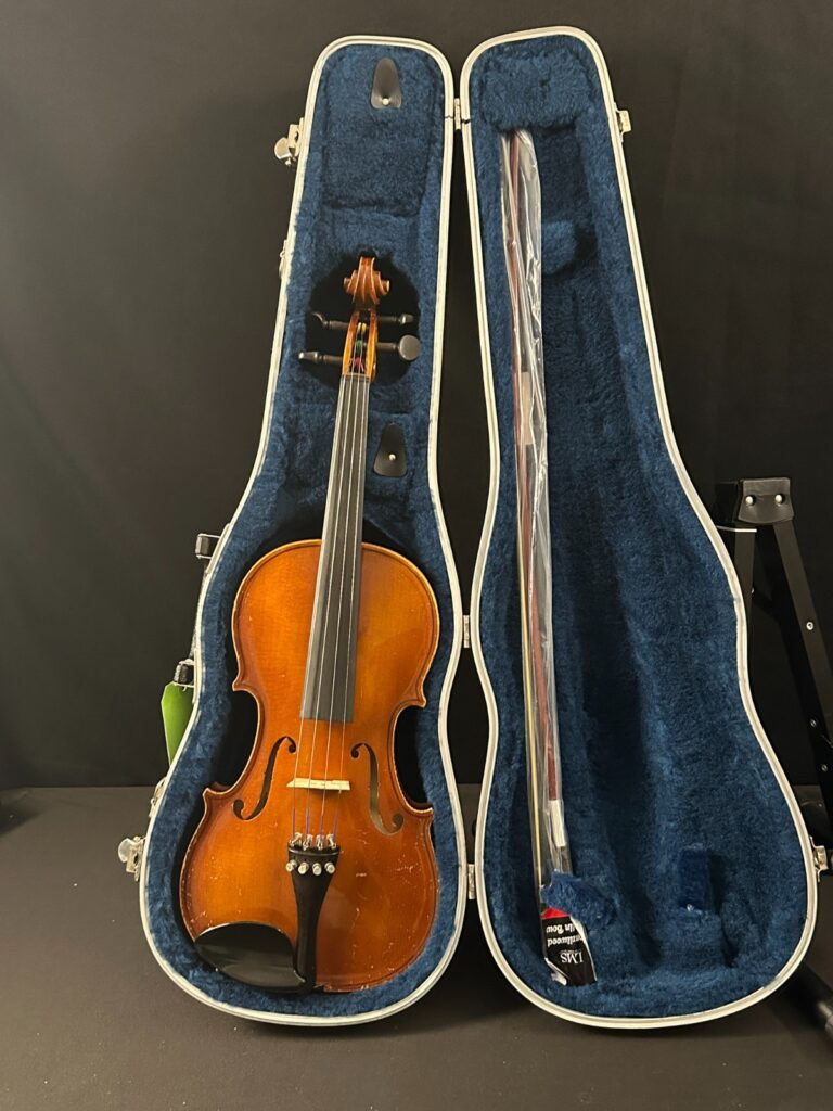 August Steininger 5142 4/4 Violin Outfit, made in Germany, rosin, case, new bow!