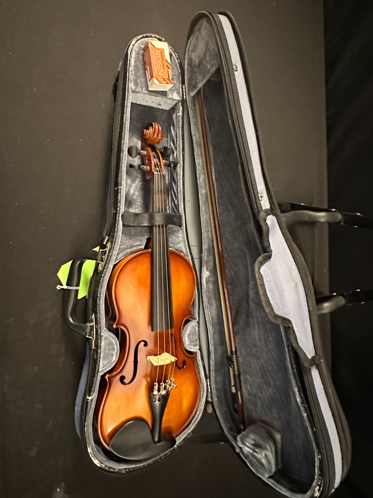 Corina 1/2 size Violin outfit, comes with case, rosin, bow, metal fine tuners - Image 13