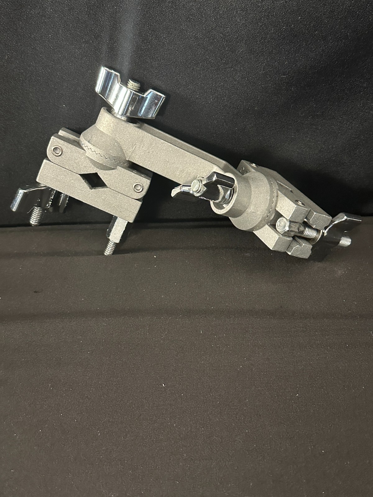 Gibraltar Percussion Utility Clamp, brushed silver, chrome, L-shaped - Image 2
