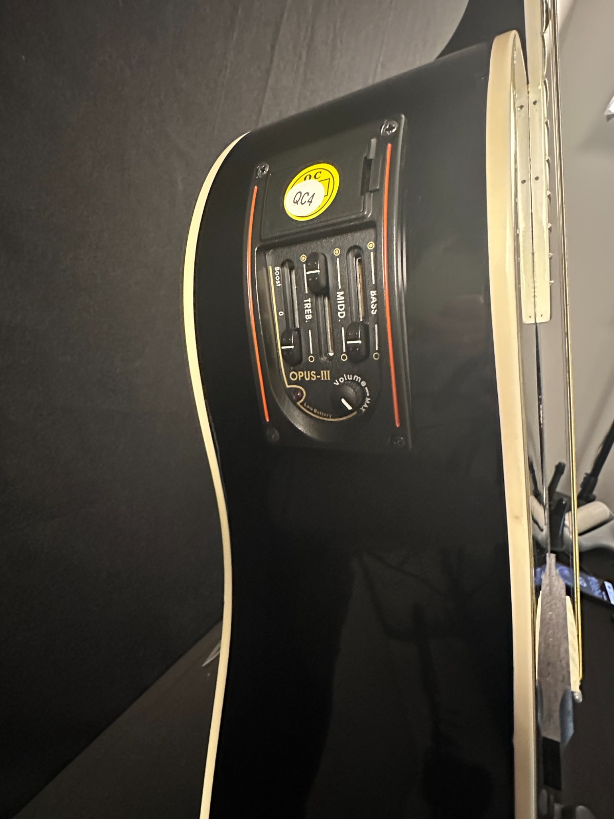 Esteban Reflections Acoustic-Electric Guitar, Black, comes with case and G-10amp - Image 19