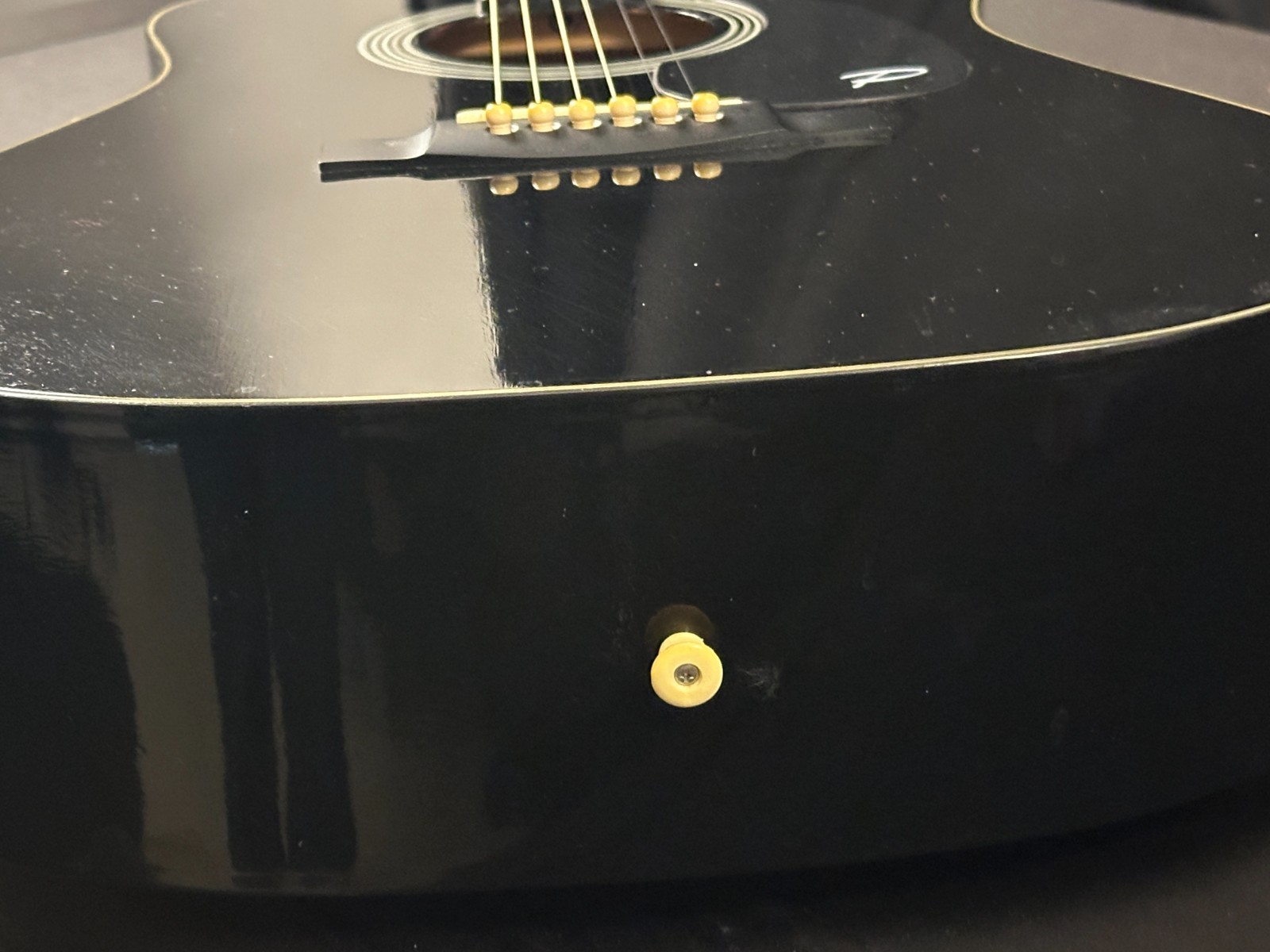 Vintage 1970's Palmer P-37 Acoustic Guitar, black, red case, steel strings - Image 13