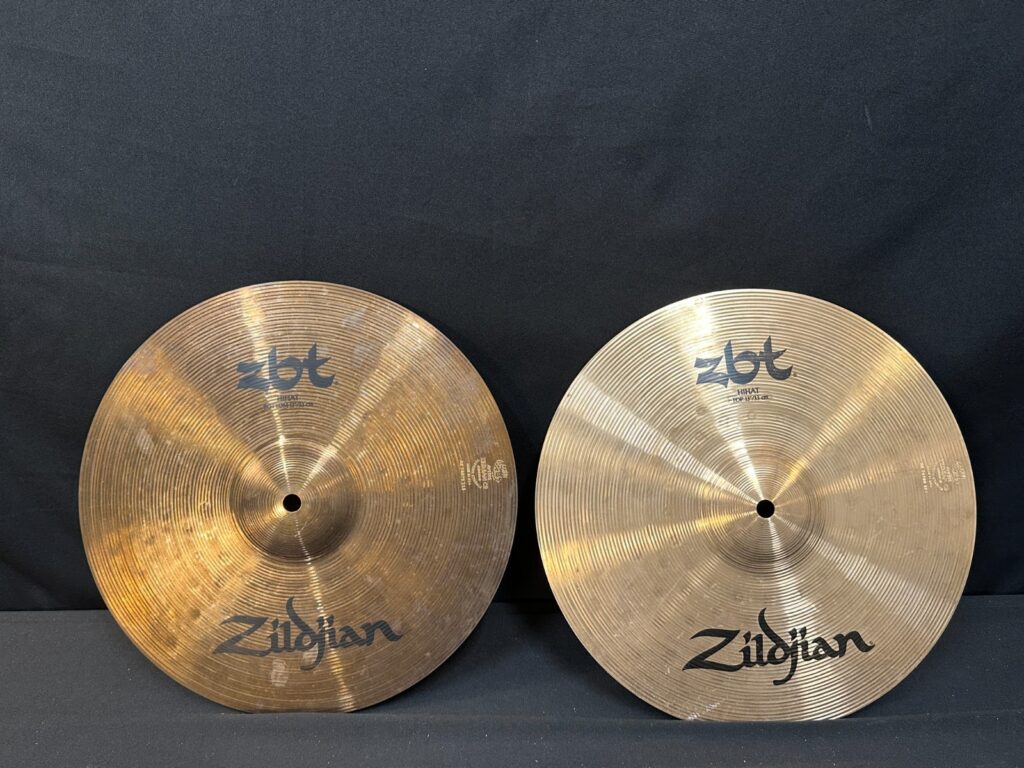 Zildjian ZBT 13" Hi-Hat cymbals, sheet bronze manufacturing, made in USA