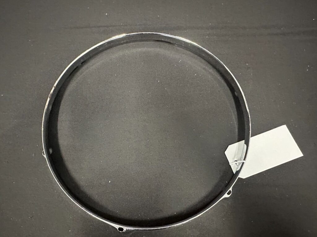 13" 6-lug/6 Hole Triple-Flange Drum Hoop, Steel, Chrome finish, unbranded