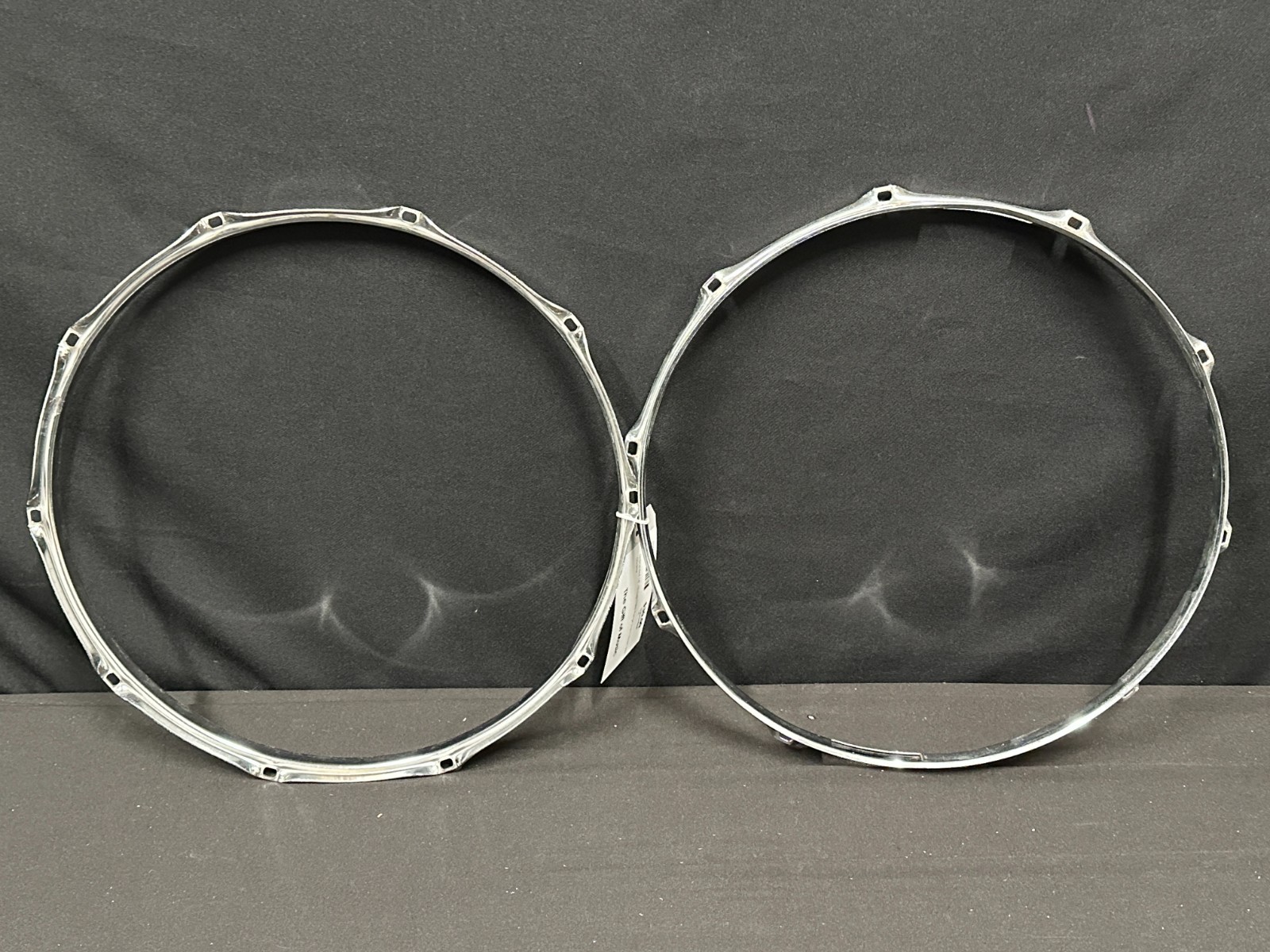 14" 10-lug/10 Hole Triple-Flange Drum Snare Hoops pair, Chrome finish