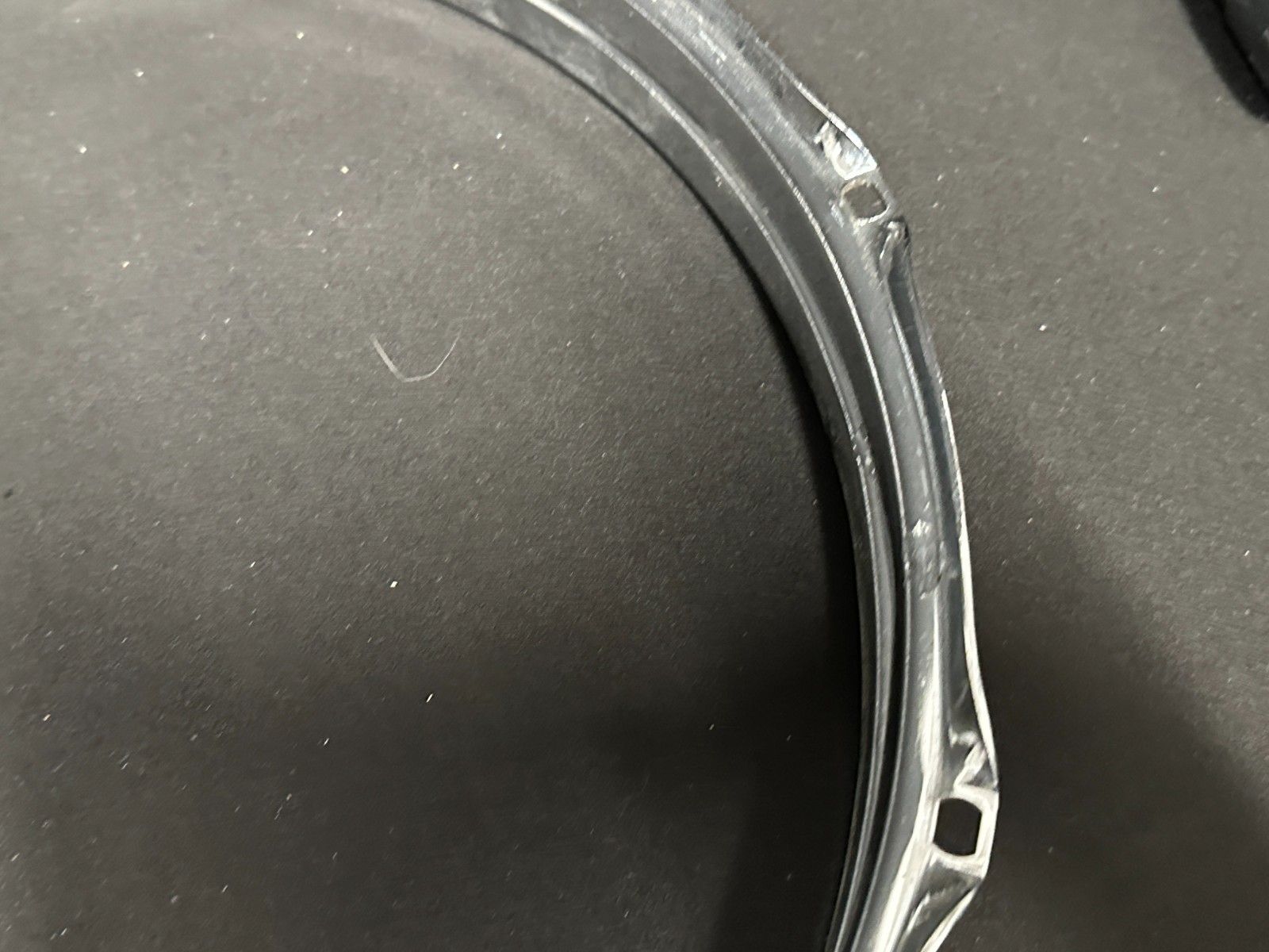 14" 10-lug/10 Hole Triple-Flange Drum Snare Hoops pair, Chrome finish - Image 10