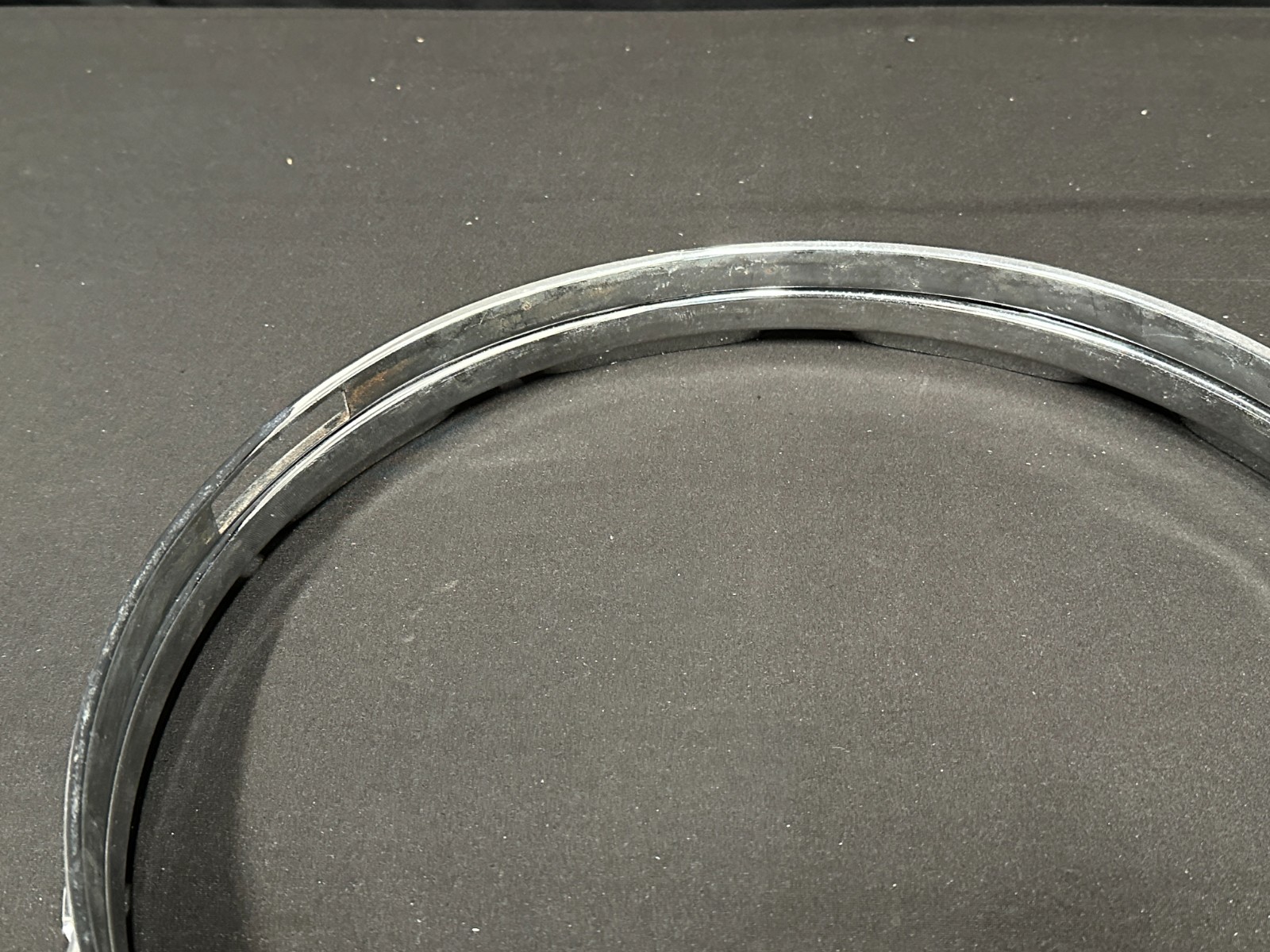 14" 10-lug/10 Hole Triple-Flange Drum Snare Hoops pair, Chrome finish - Image 12
