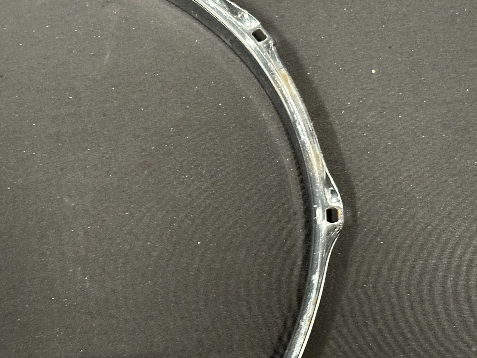 14" 10-lug/10 Hole Triple-Flange Drum Snare Hoop, Batter side, Chrome finish - Image 9