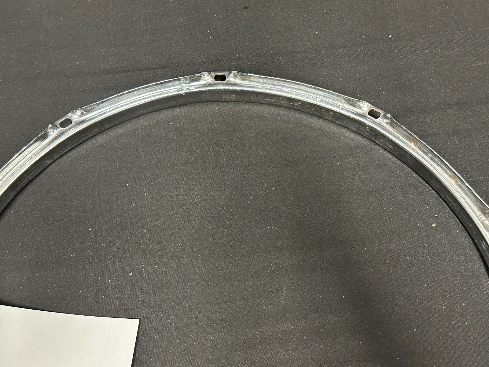 14" 10-lug/10 Hole Triple-Flange Drum Snare Hoop, Batter side, Chrome finish - Image 6