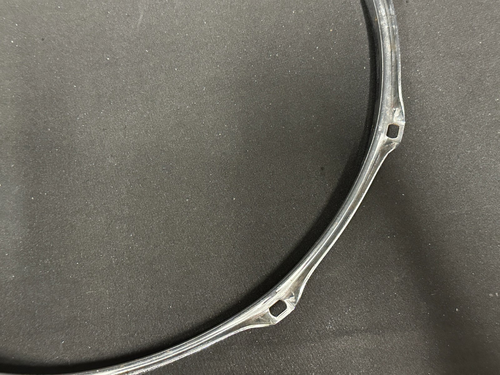 14" 10-lug/10 Hole Triple-Flange Drum Snare Hoop, Batter side, Chrome finish - Image 7