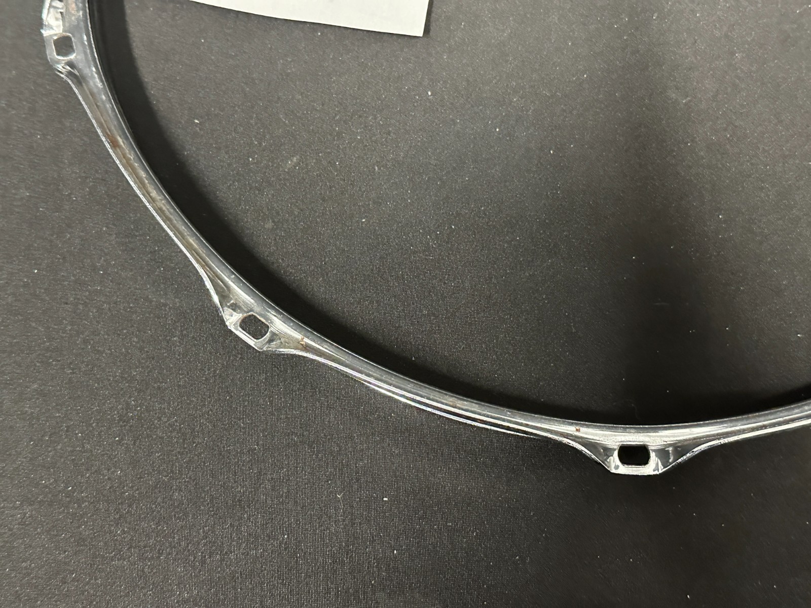 14" 10-lug/10 Hole Triple-Flange Drum Snare Hoop, Batter side, Chrome finish - Image 8