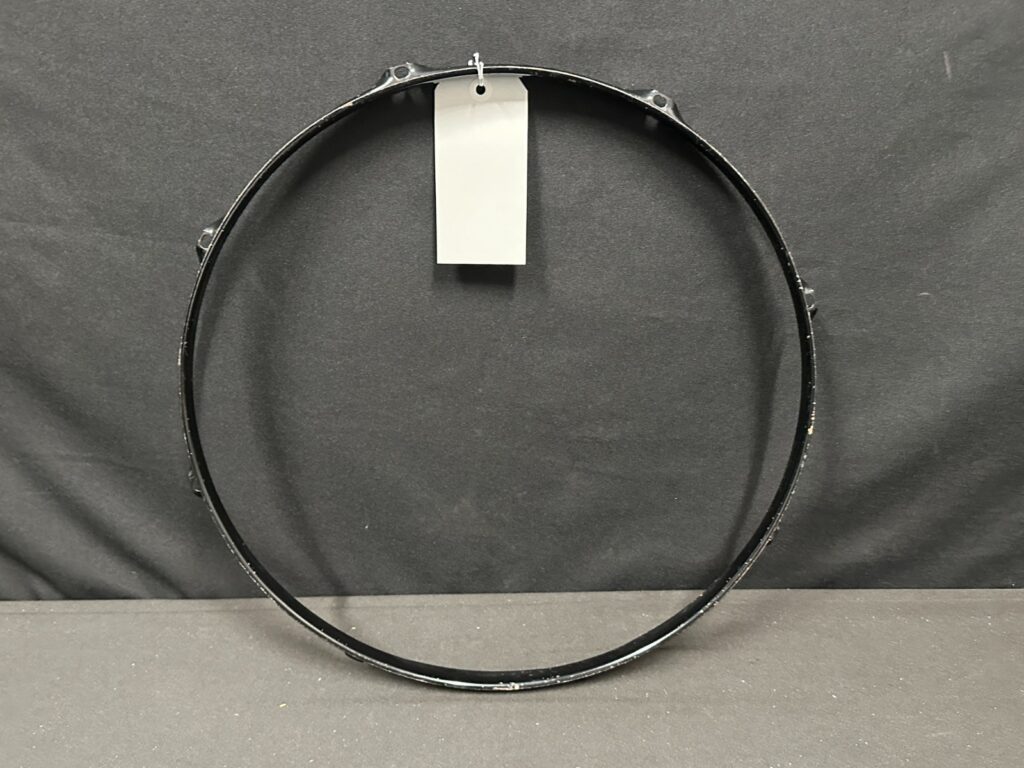16" 8-lug/8 Hole Triple-Flange Drum Hoop, Black finish, unbranded