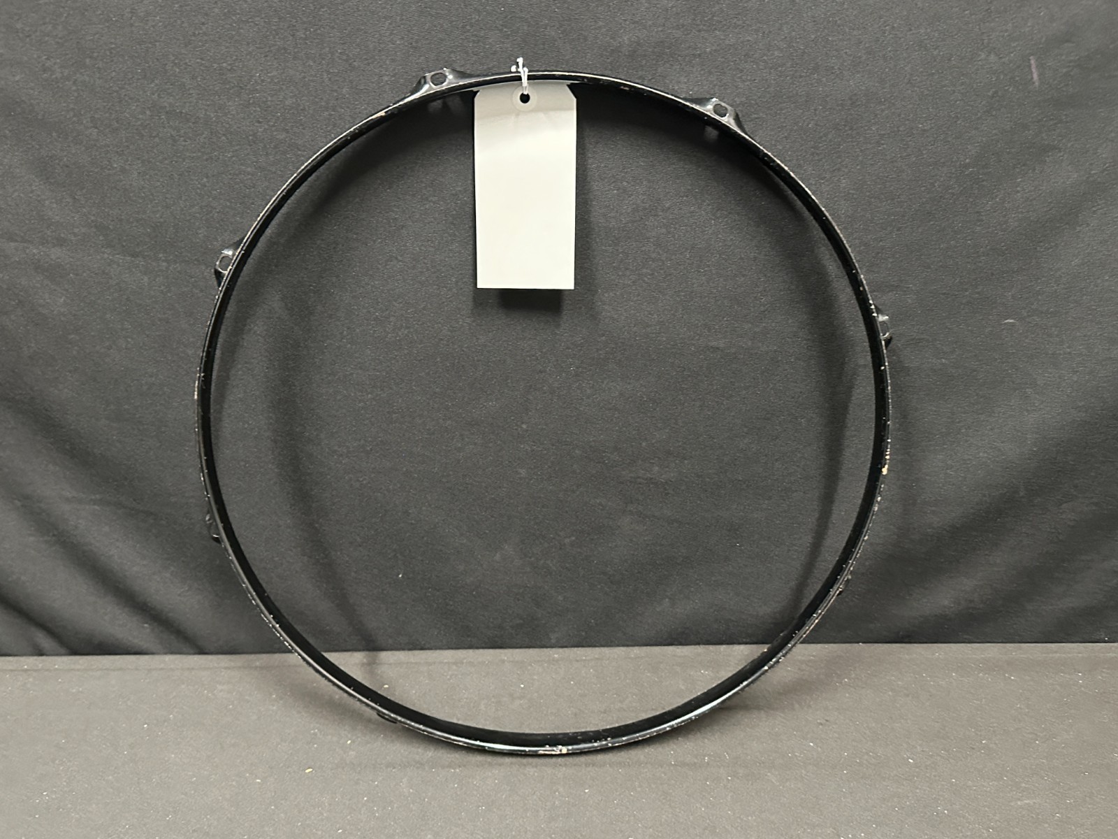 16" 8-lug/8 Hole Triple-Flange Drum Hoop, Black finish, unbranded