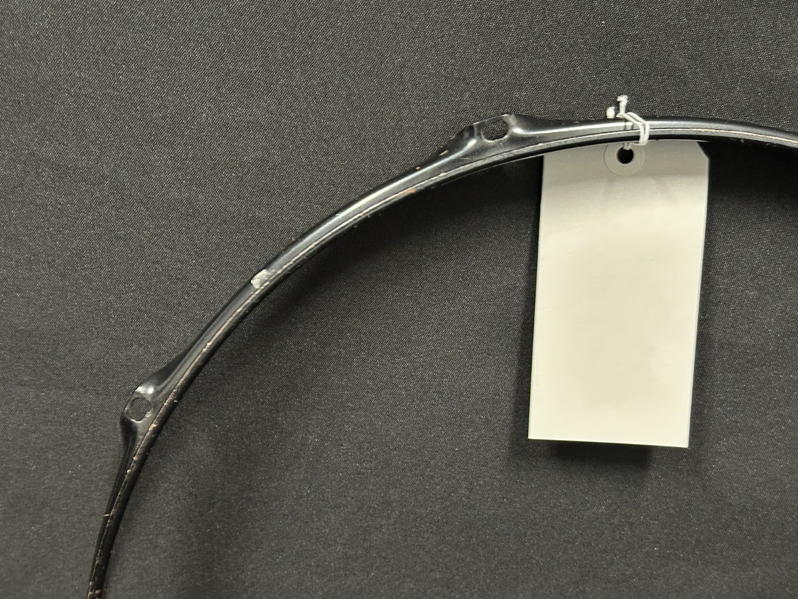 16" 8-lug/8 Hole Triple-Flange Drum Hoop, Black finish, unbranded - Image 2