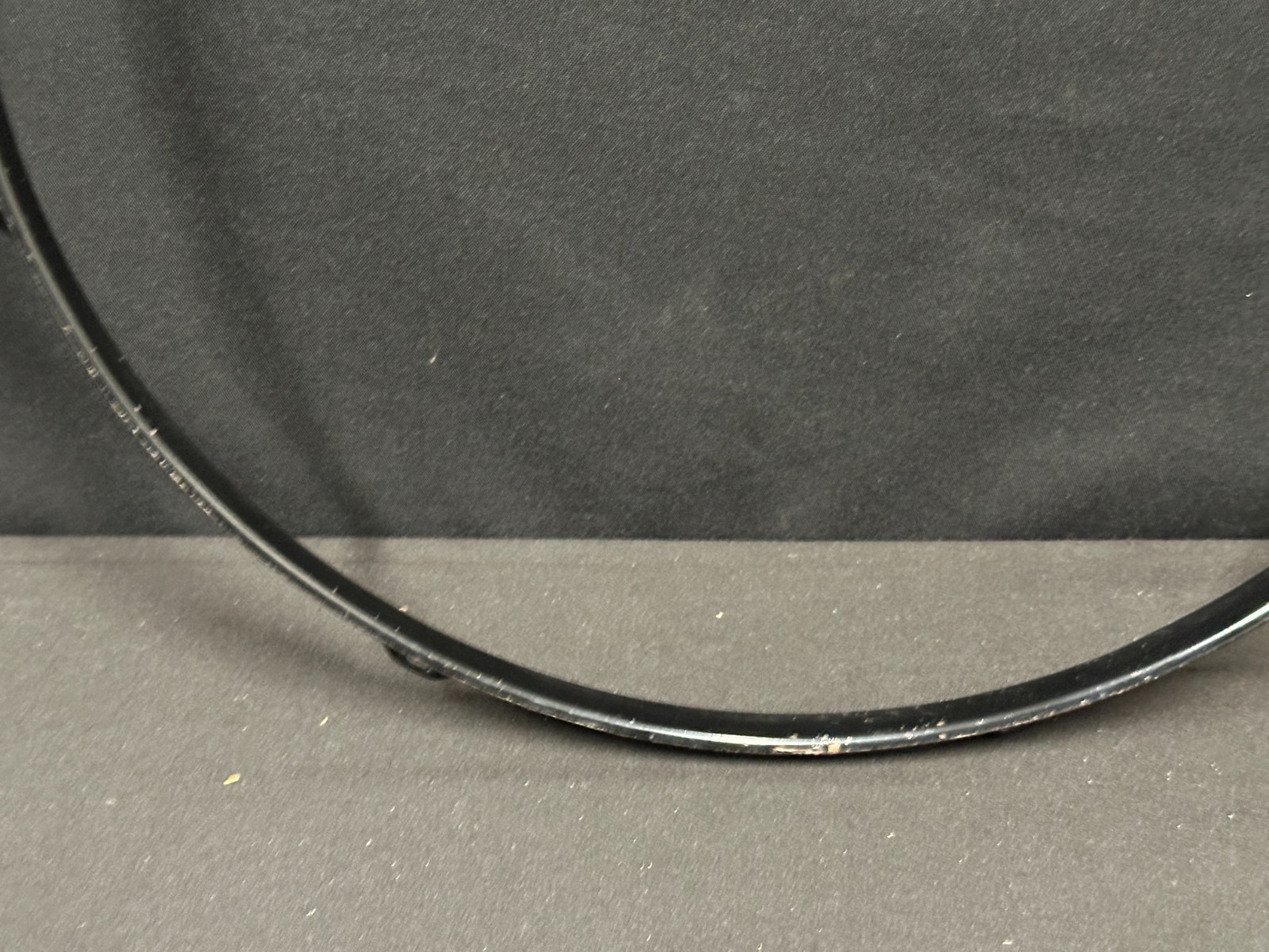 16" 8-lug/8 Hole Triple-Flange Drum Hoop, Black finish, unbranded - Image 4