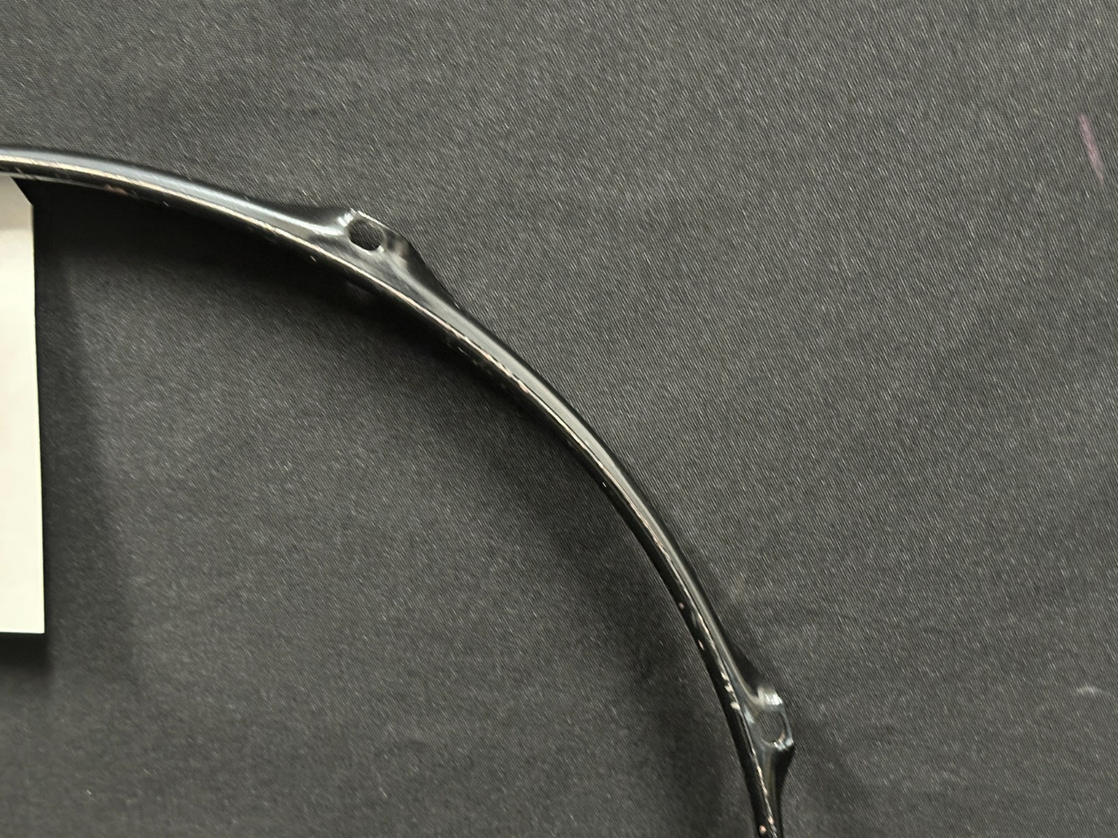 16" 8-lug/8 Hole Triple-Flange Drum Hoop, Black finish, unbranded - Image 7