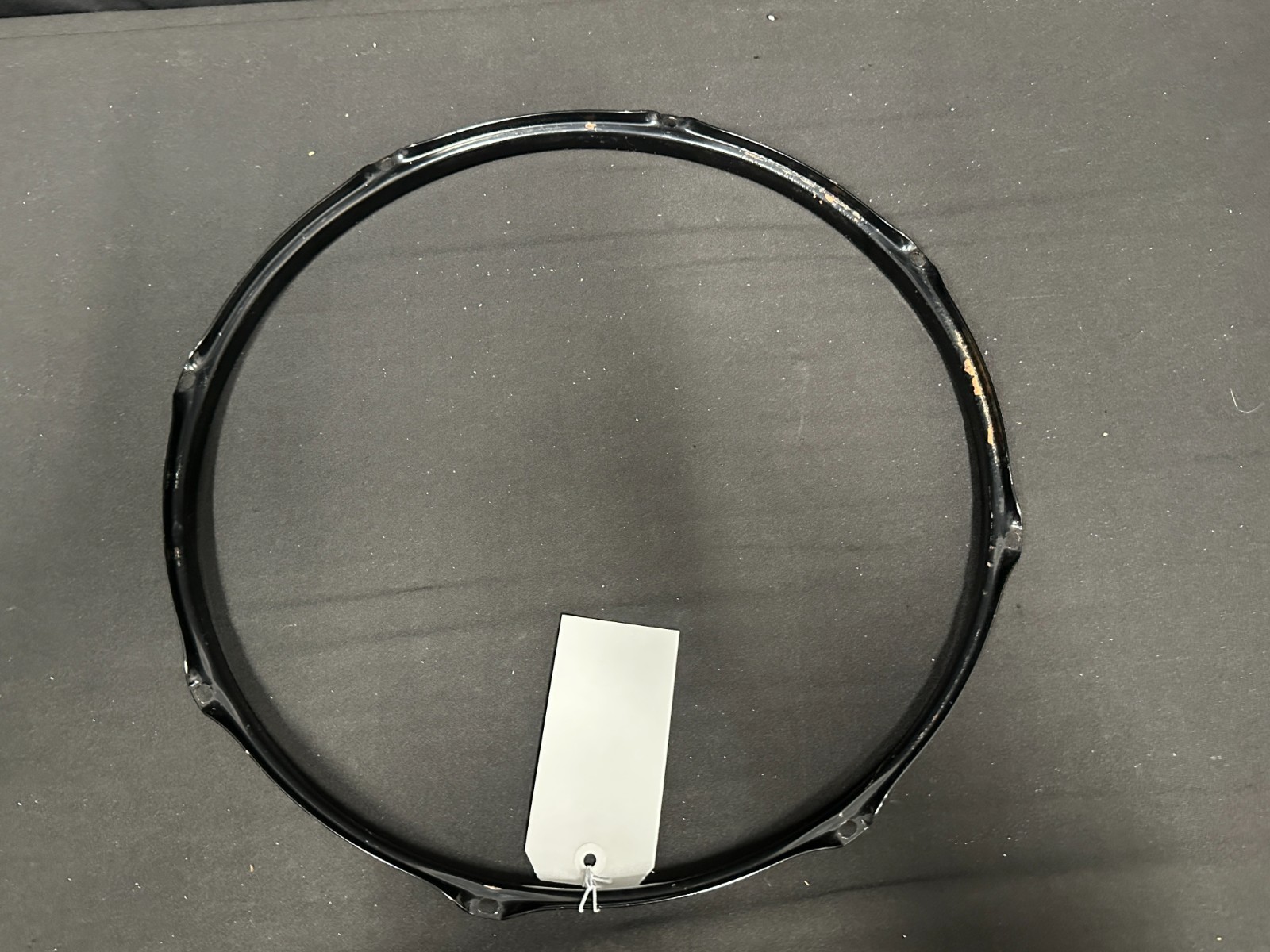 16" 8-lug/8 Hole Triple-Flange Drum Hoop, Black finish, unbranded - Image 8