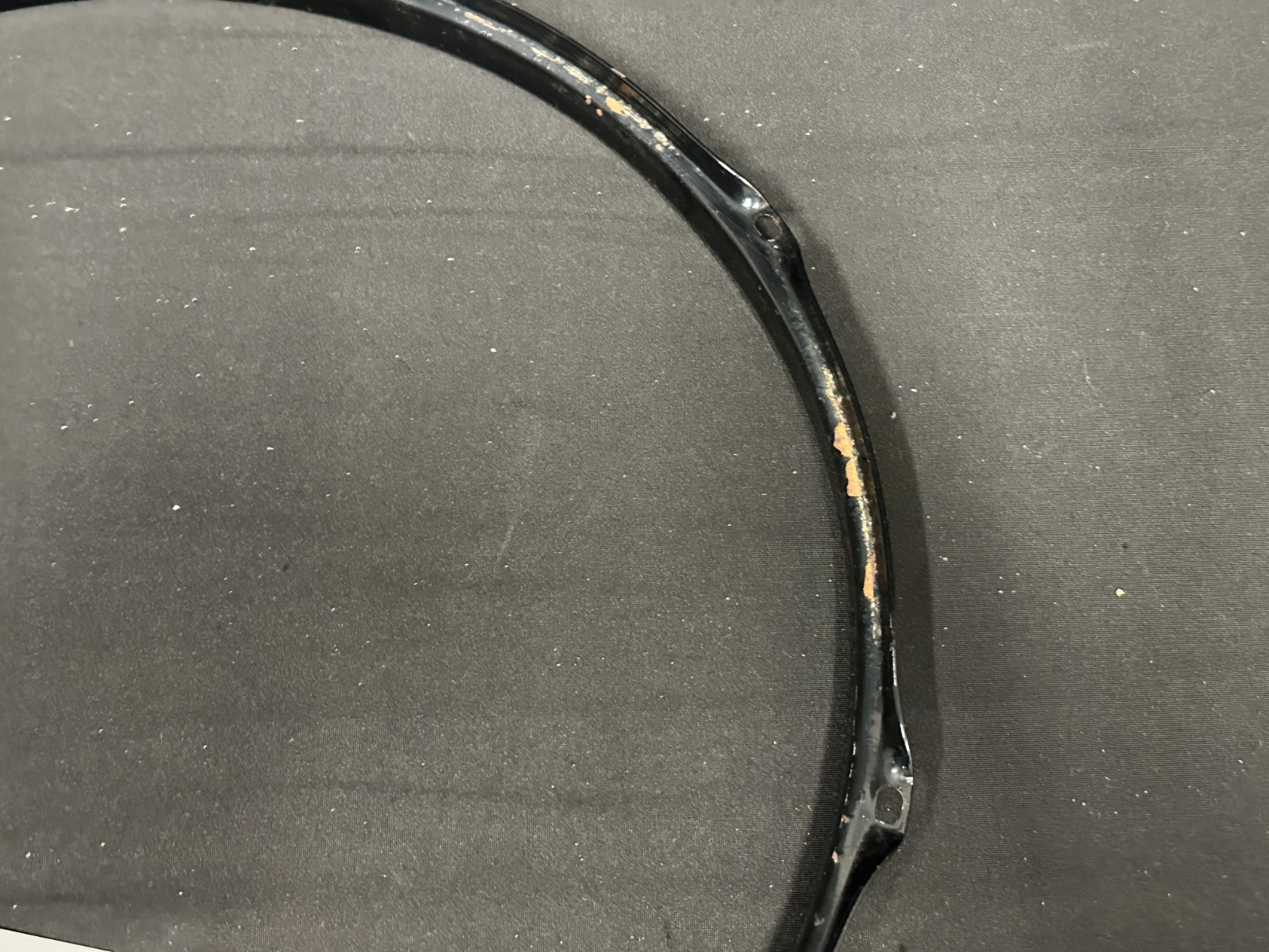 16" 8-lug/8 Hole Triple-Flange Drum Hoop, Black finish, unbranded - Image 9