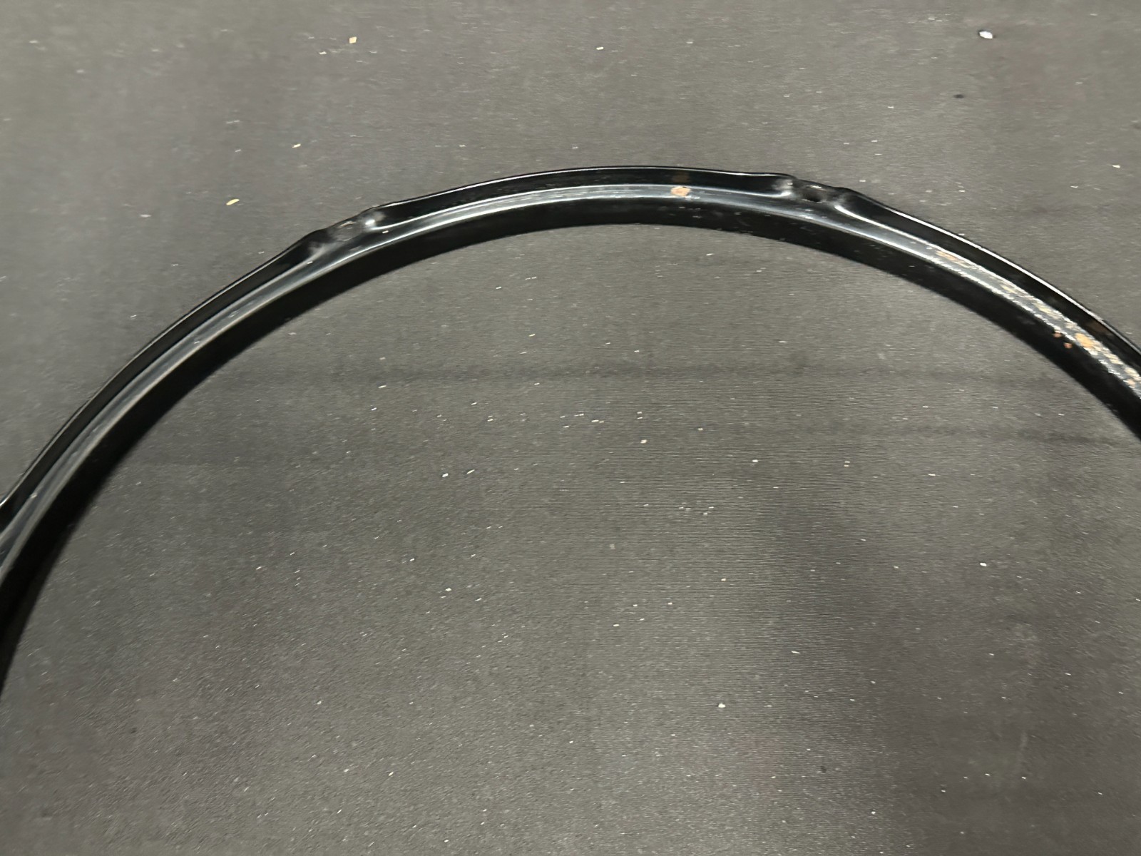 16" 8-lug/8 Hole Triple-Flange Drum Hoop, Black finish, unbranded - Image 10