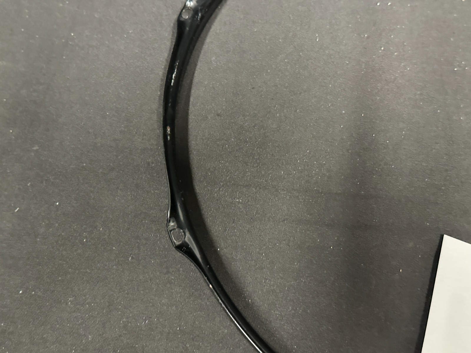 16" 8-lug/8 Hole Triple-Flange Drum Hoop, Black finish, unbranded - Image 11