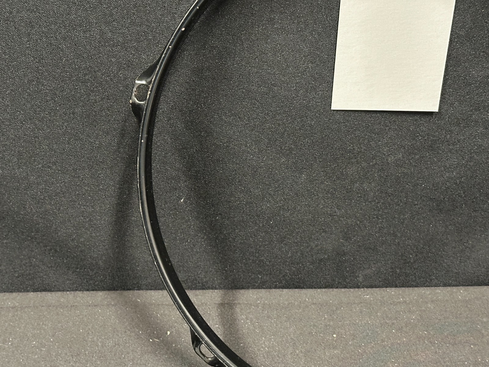 10" 6-lug/6 Hole Triple-Flange Drum Hoop, Black finish, unbranded - Image 3