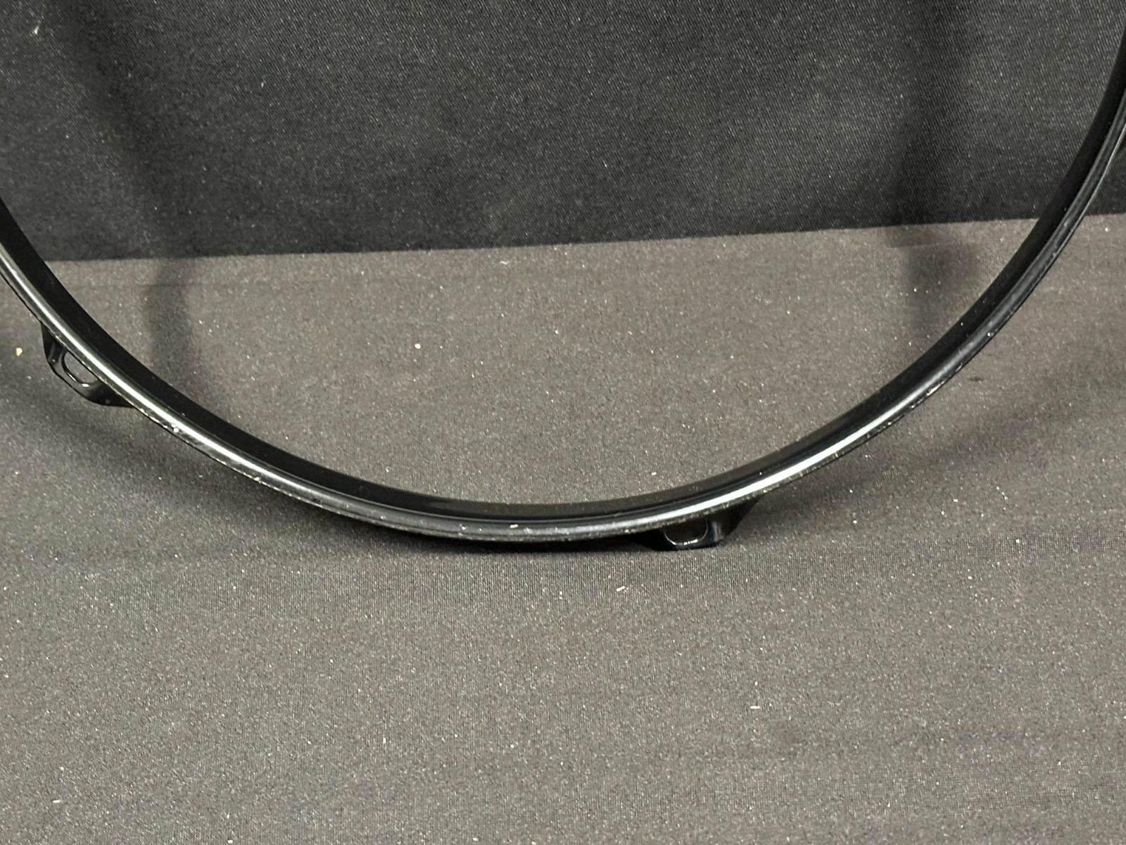 10" 6-lug/6 Hole Triple-Flange Drum Hoop, Black finish, unbranded - Image 4