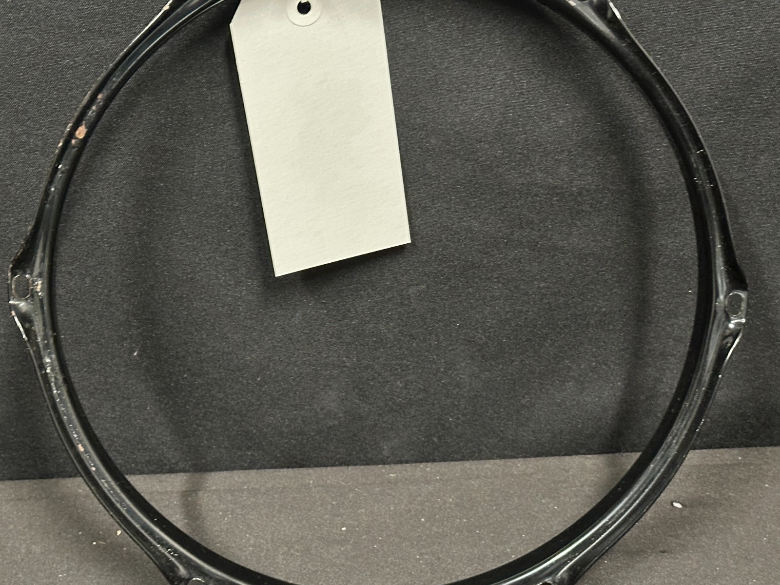 10" 6-lug/6 Hole Triple-Flange Drum Hoop, Black finish, unbranded - Image 8