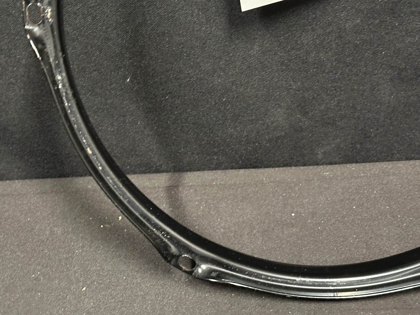 10" 6-lug/6 Hole Triple-Flange Drum Hoop, Black finish, unbranded - Image 10