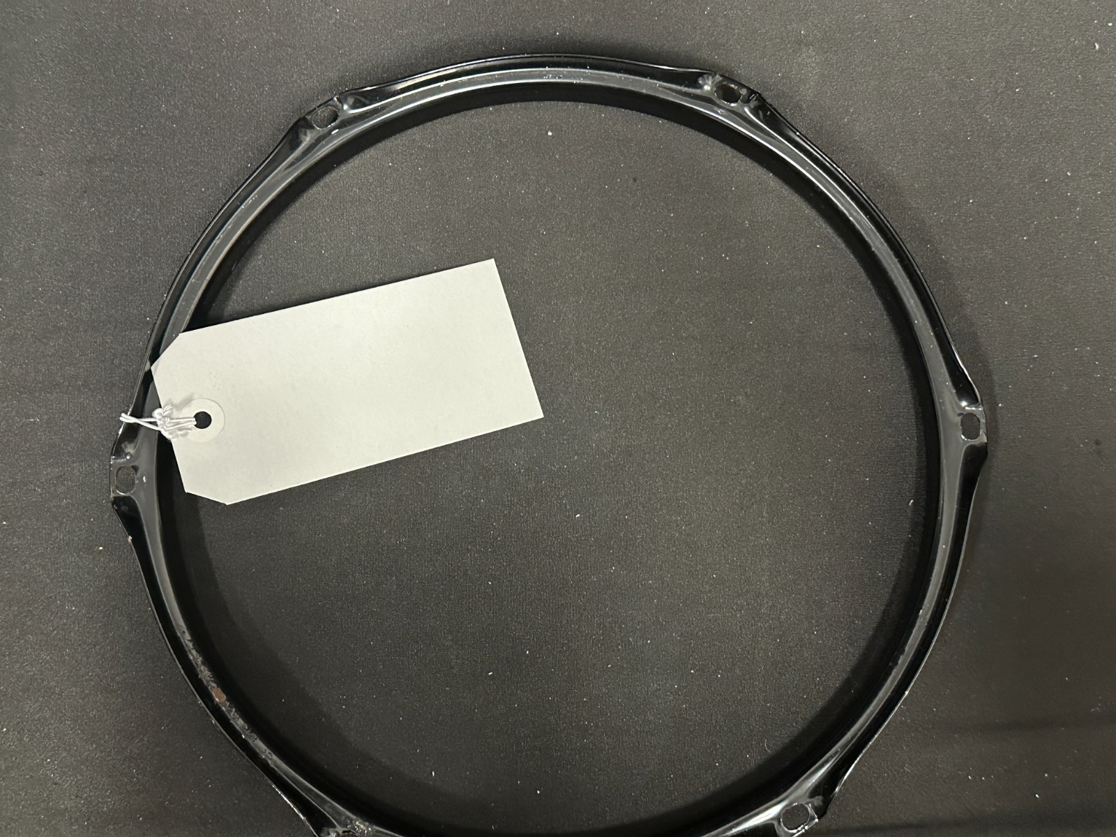 10" 6-lug/6 Hole Triple-Flange Drum Hoop, Black finish, unbranded - Image 12