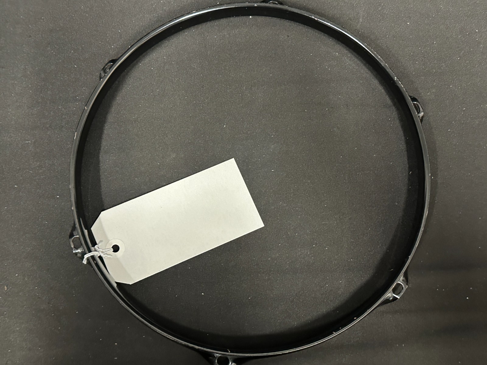 10" 6-lug/6 Hole Triple-Flange Drum Hoop, Black finish, unbranded - Image 13