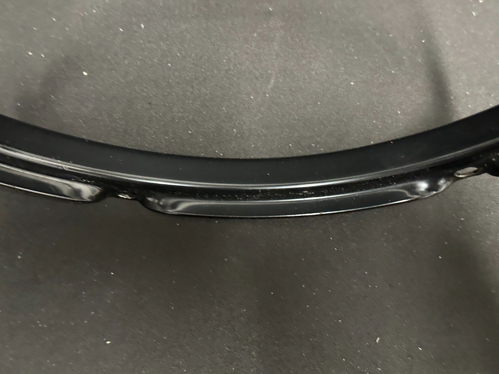 10" 6-lug/6 Hole Triple-Flange Drum Hoop, Black finish, unbranded - Image 15