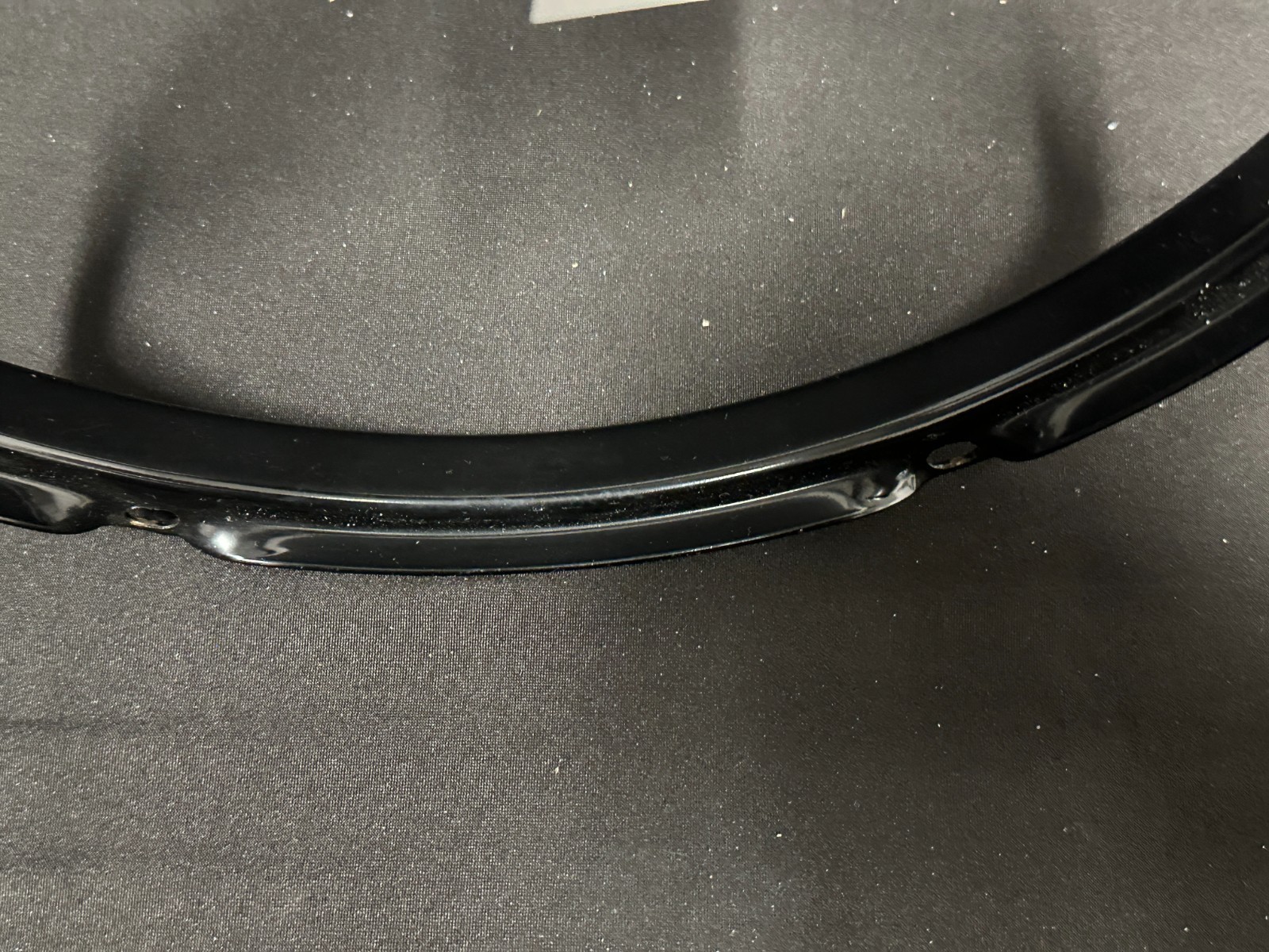 10" 6-lug/6 Hole Triple-Flange Drum Hoop, Black finish, unbranded - Image 16