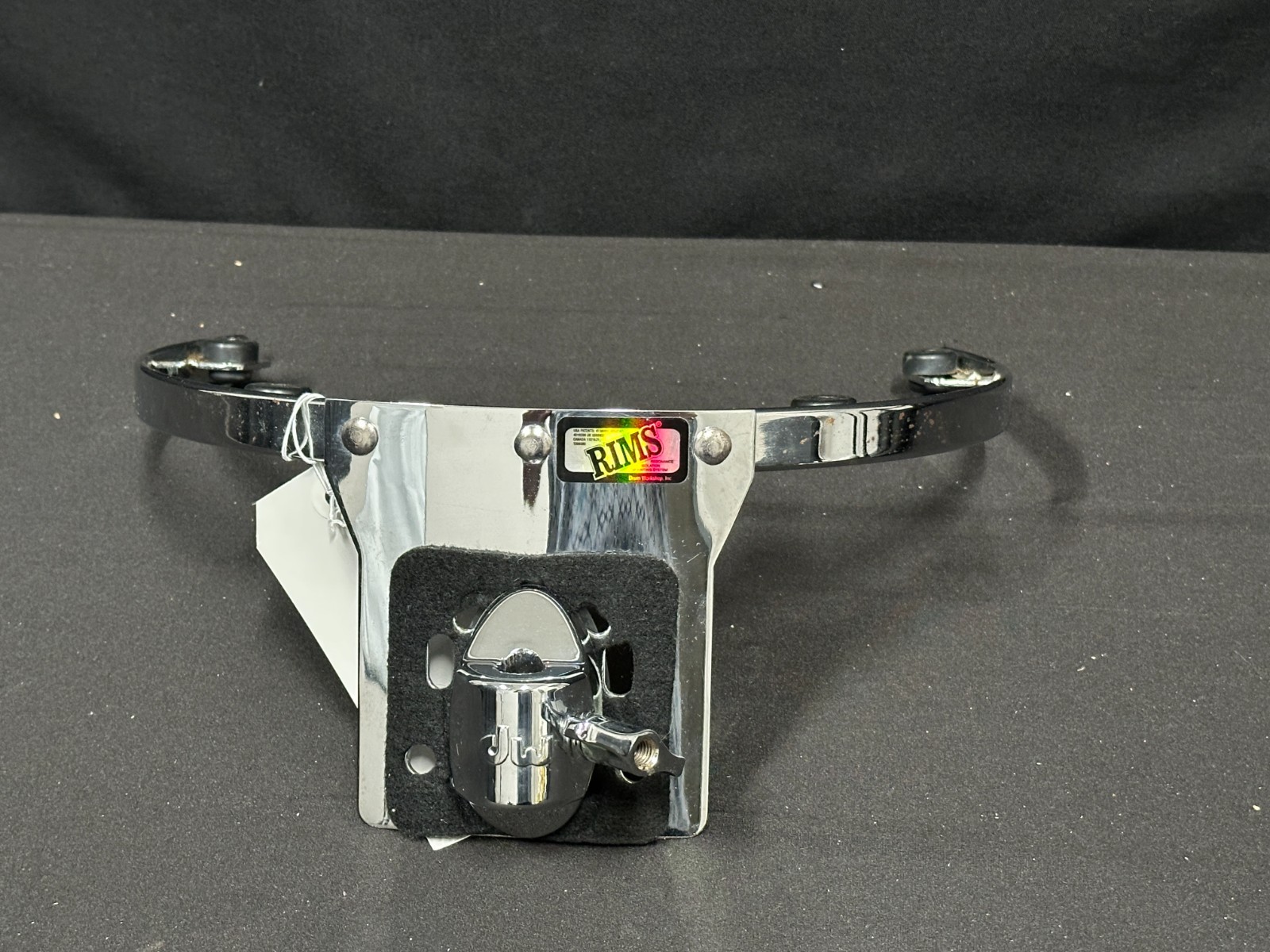 RIMS 12" Suspension Drum Mount, chrome plated steel construction, rubber points